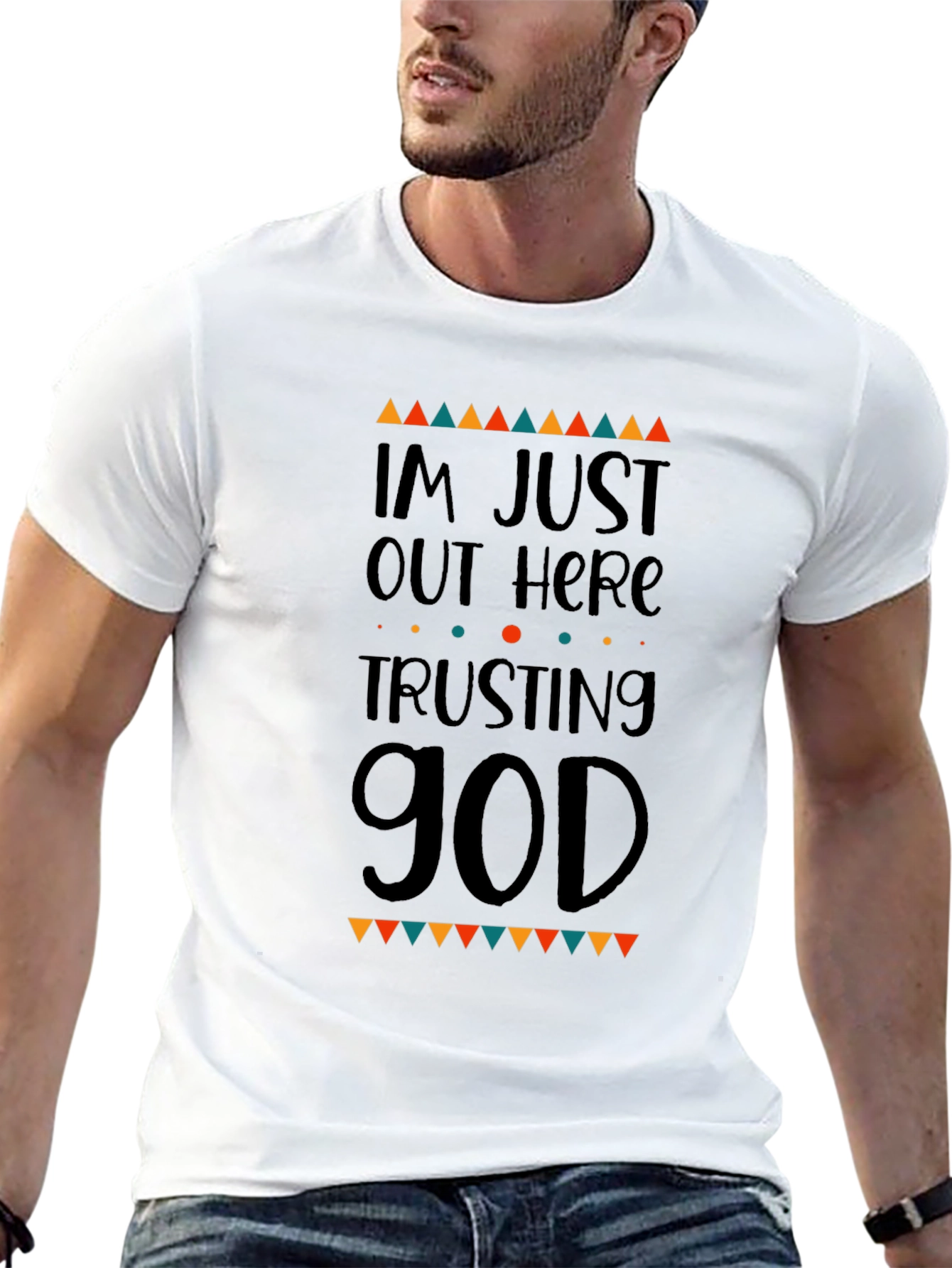 Trusting God Graphic Tee - Religious Mens T-Shirt