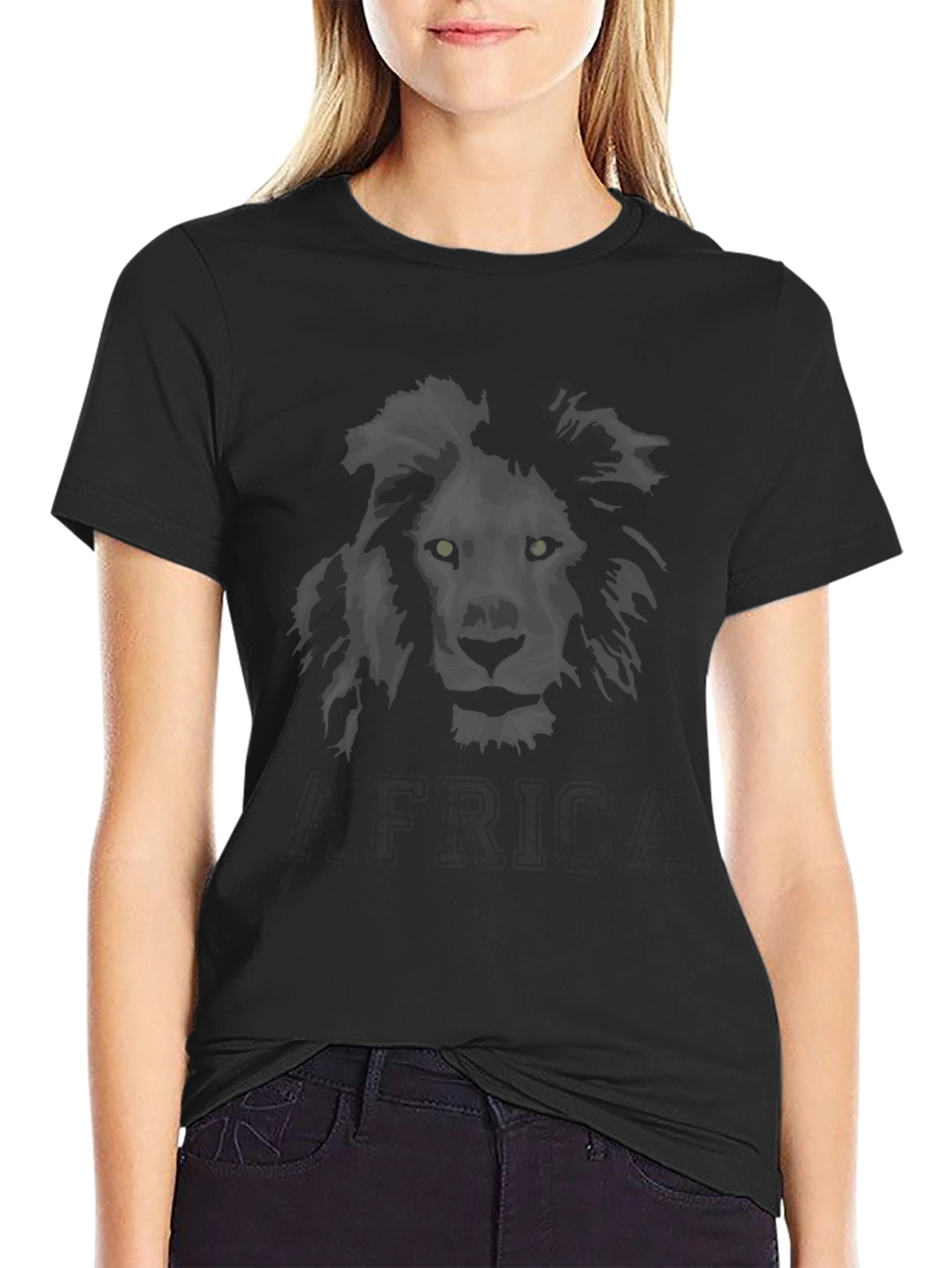Lion Graphic Black T-Shirt