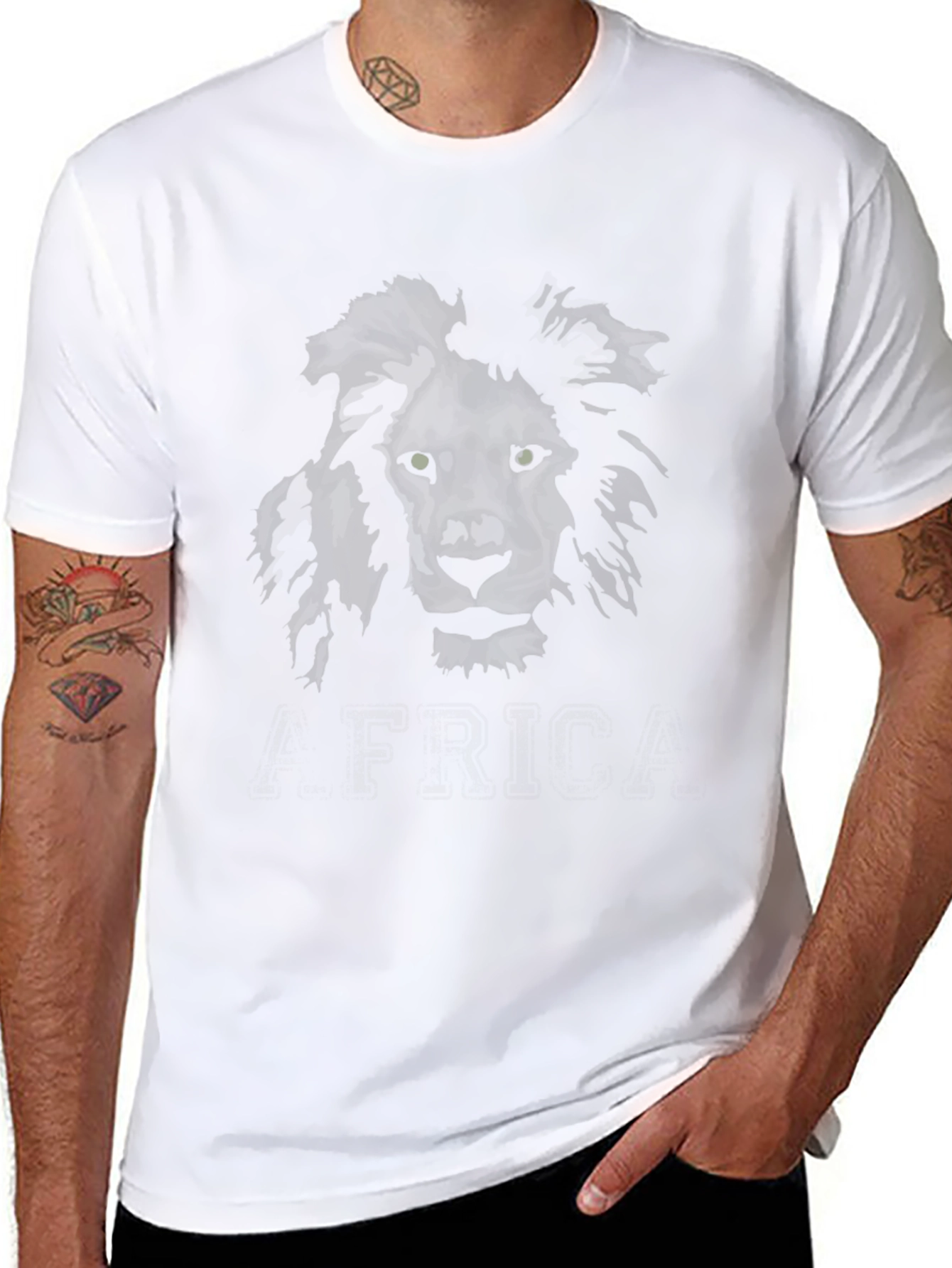 Lion Graphic Black T-Shirt