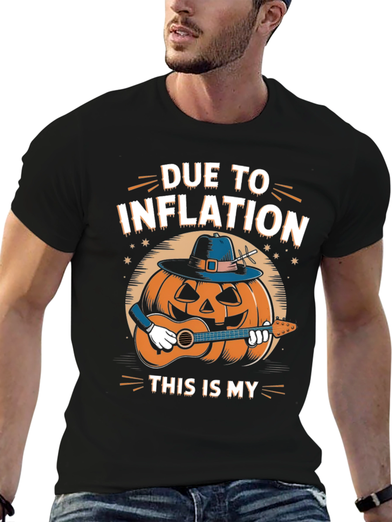 Inflation Pumpkin Guitarist T-Shirt