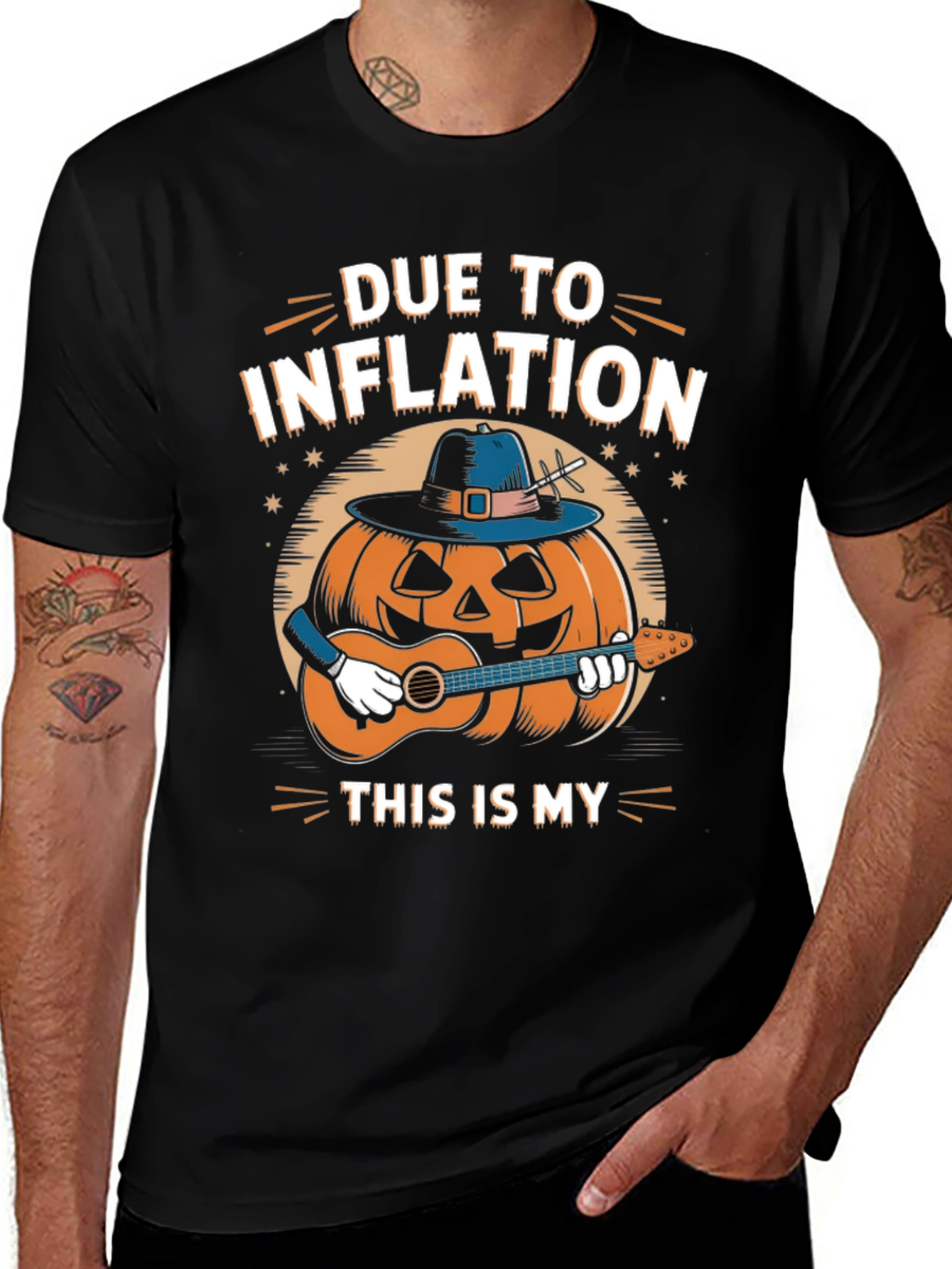 Inflation Pumpkin Guitarist T-Shirt