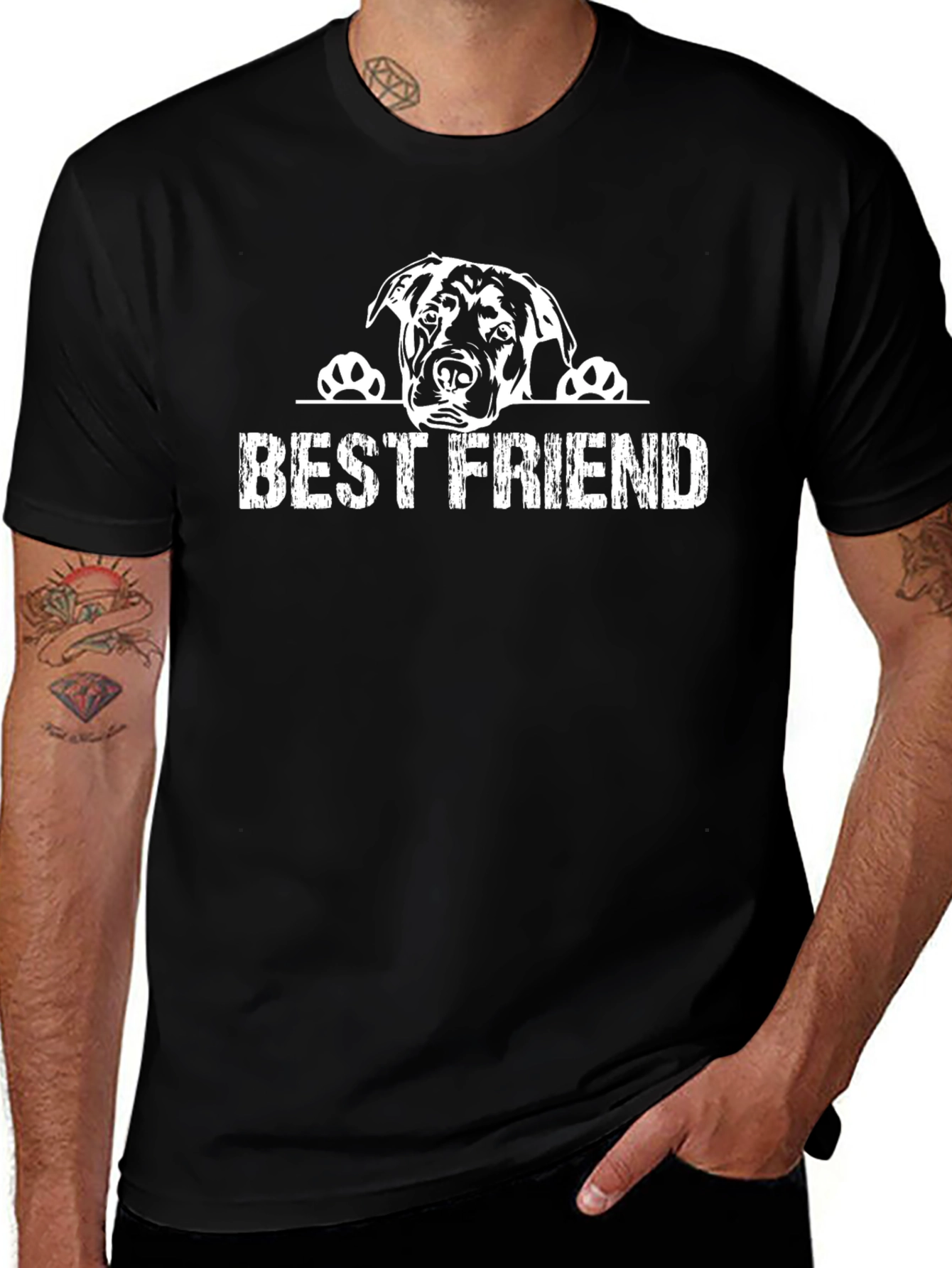 Best Friend Dog Graphic Tee - Unisex Cotton T-Shirt
