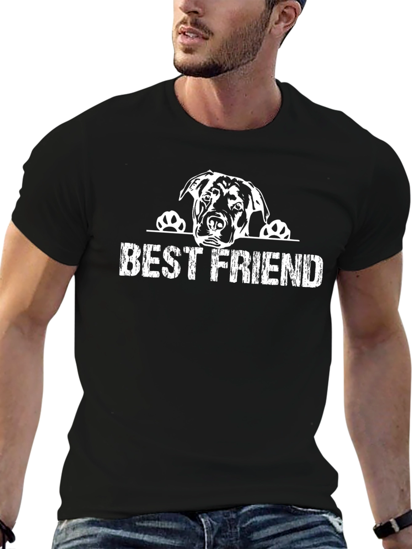 Best Friend Dog Graphic Tee - Unisex Cotton T-Shirt
