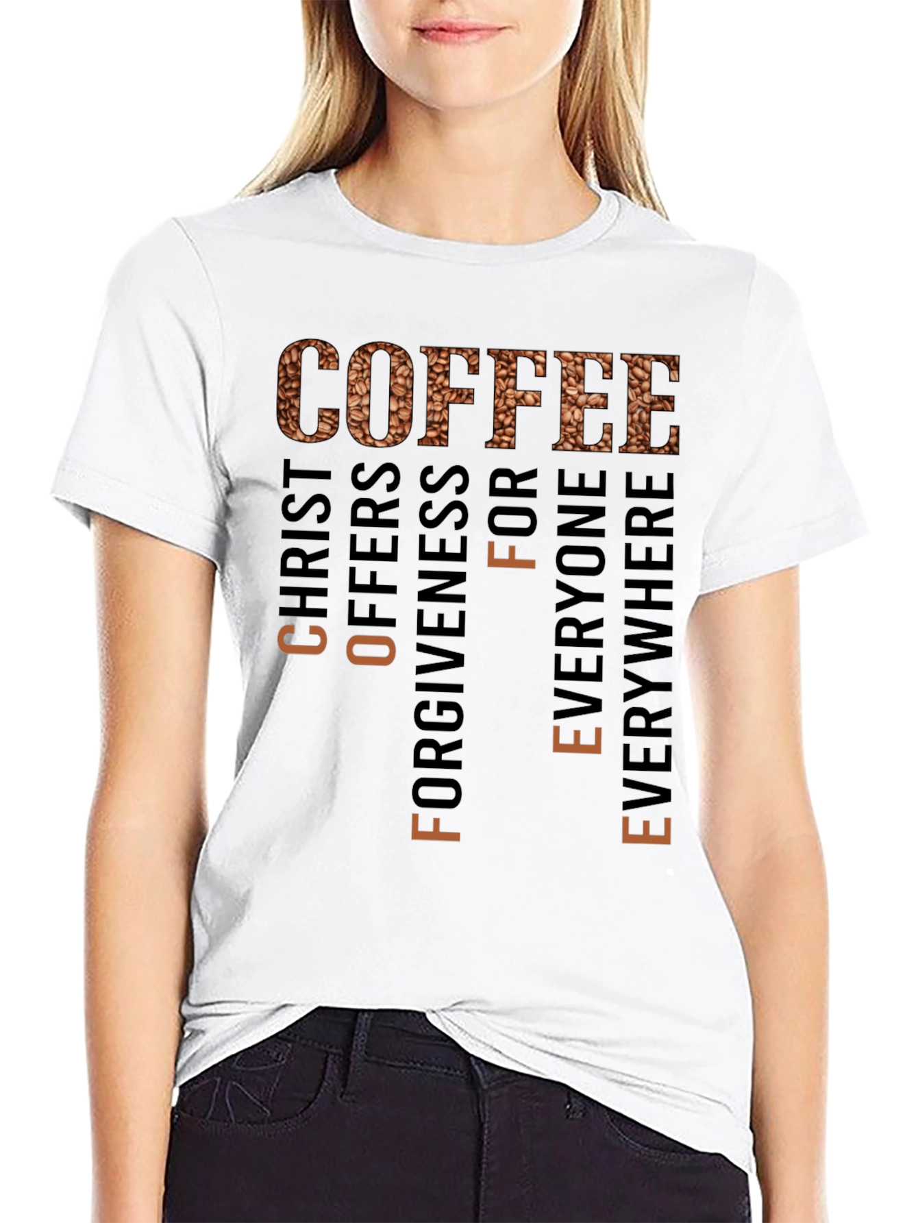Coffee & Christ T-Shirt - Forgiveness & Everyone