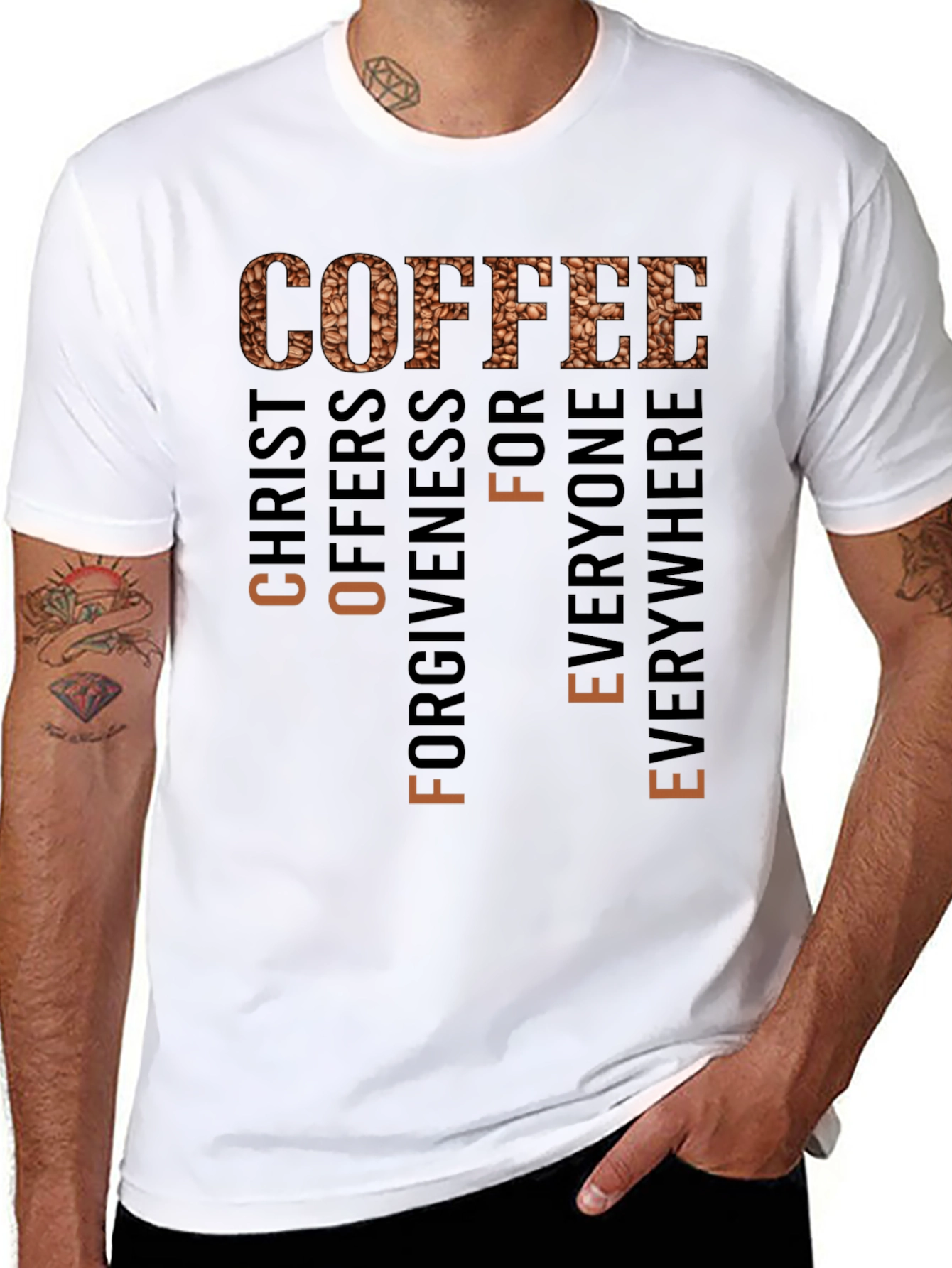 Coffee & Christ T-Shirt - Forgiveness & Everyone