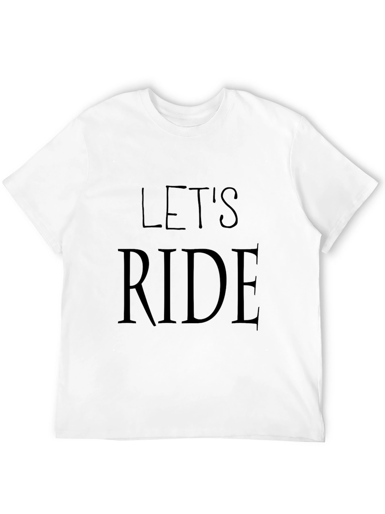 Lets Ride Black Tee - Cool Graphic Design