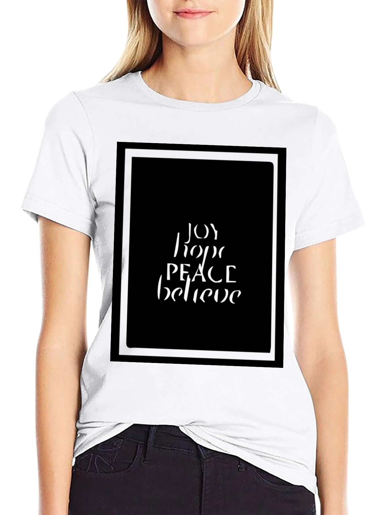 Joy Hope Peace Believe Graphic Tee