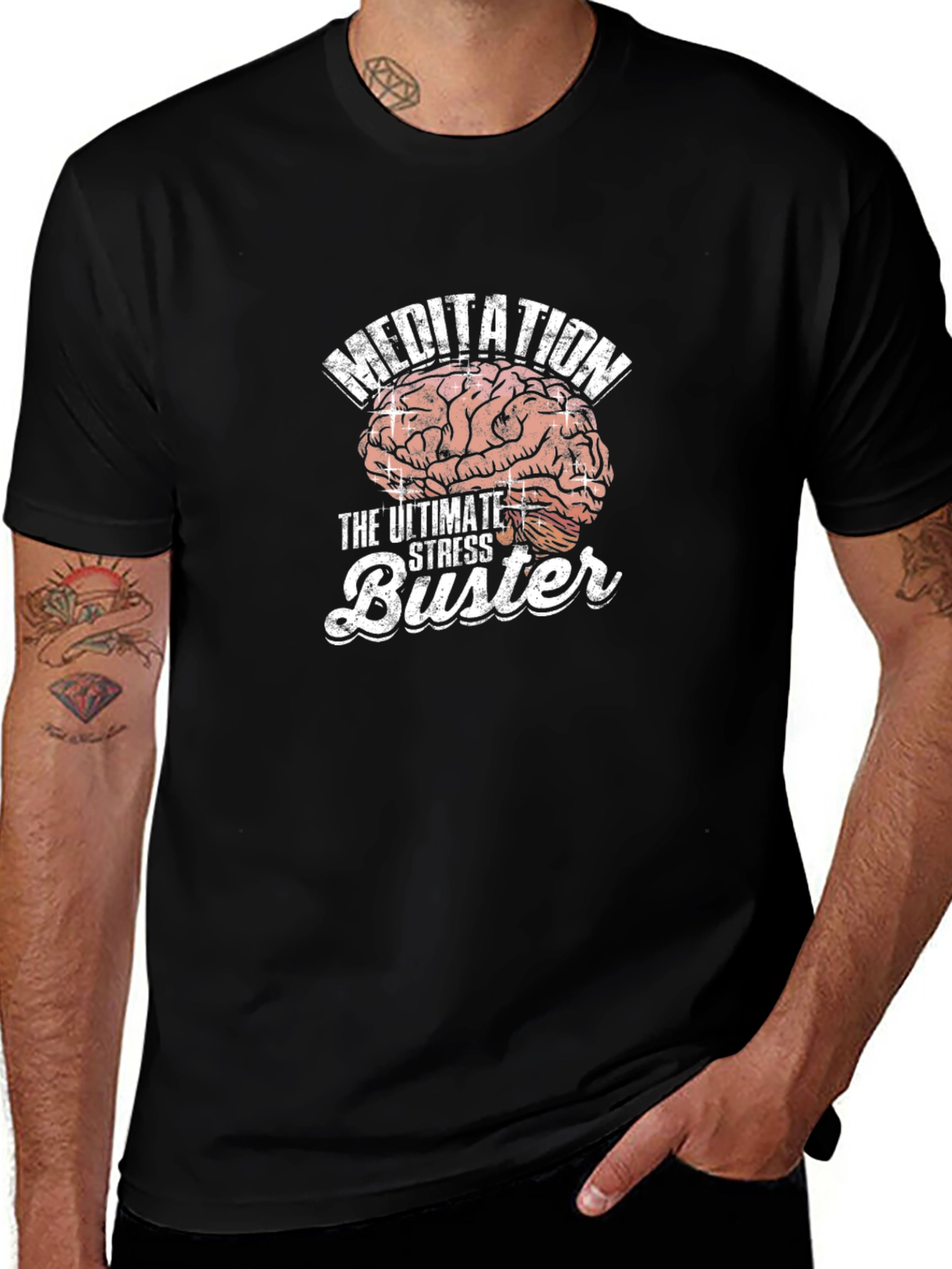 Meditation Brain Tee: Ultimate Stress Buster T-Shirt