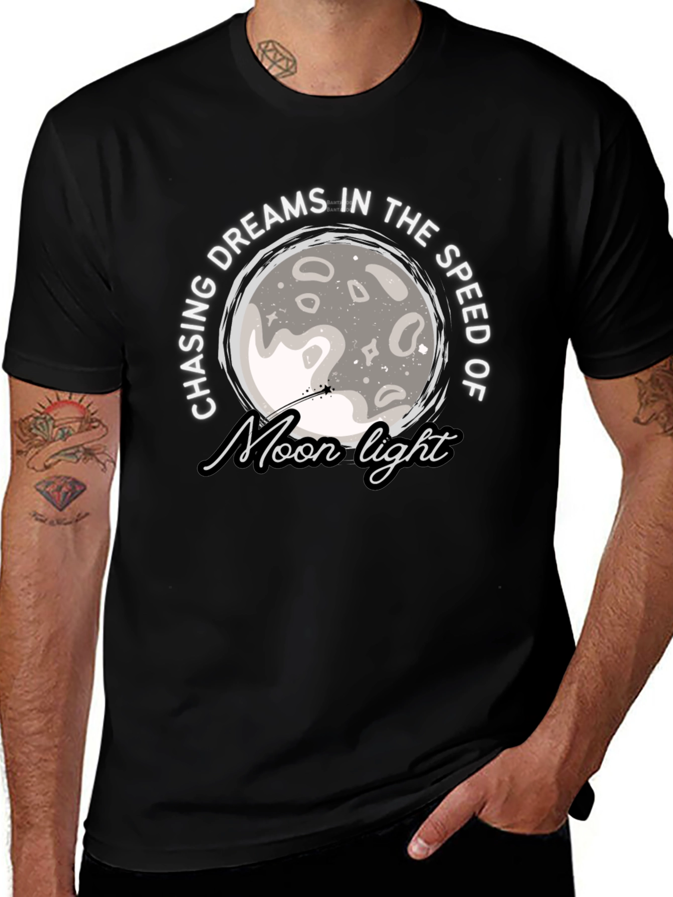 Chasing Dreams Moon Light Graphic T-Shirt