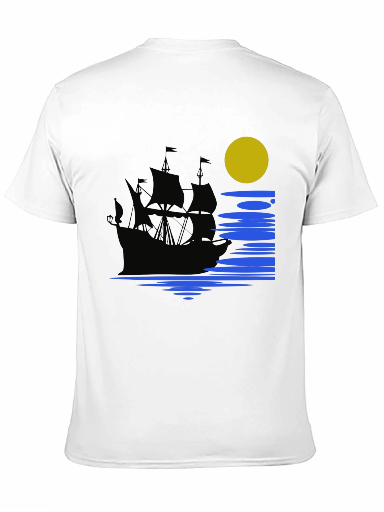 Nautical Moonlight Black T-Shirt