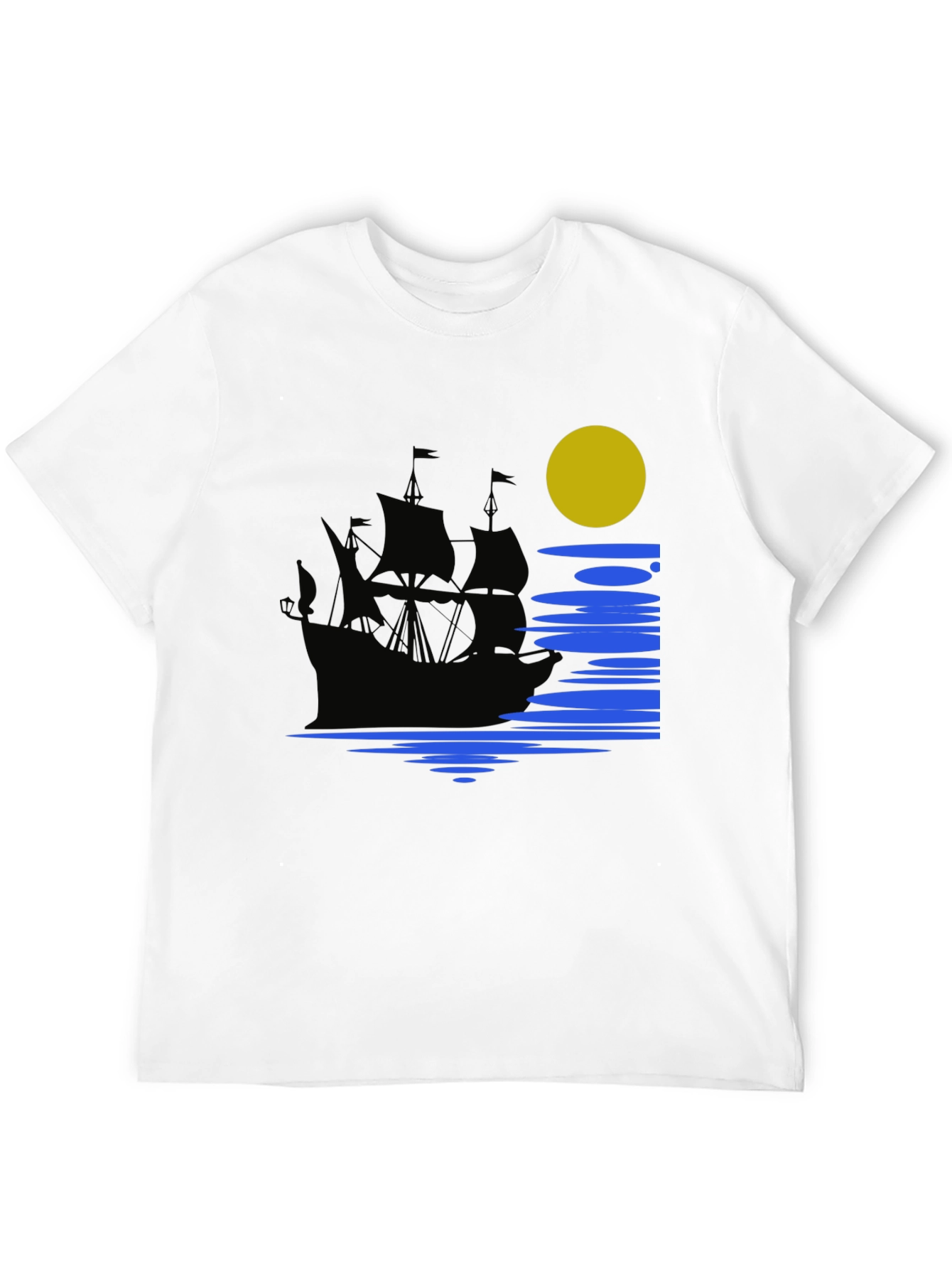 Nautical Moonlight Black T-Shirt