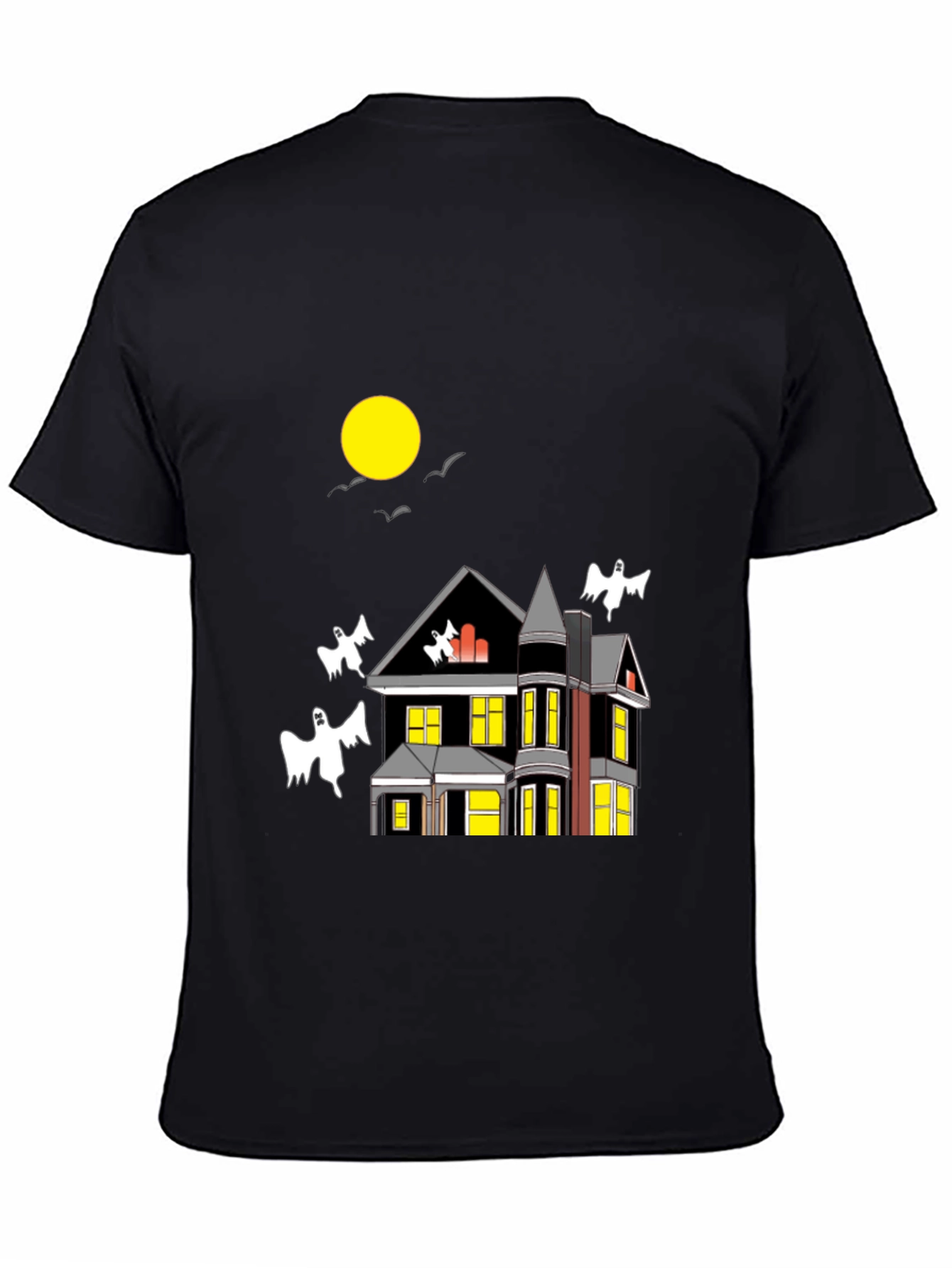 Spooky Haunted House Halloween Graphic T-Shirt