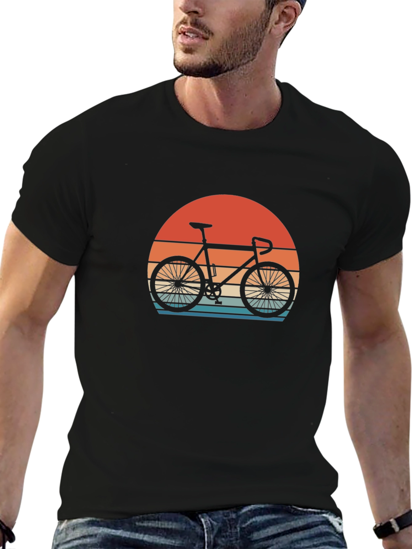 Retro Sunset Bike Graphic Tee