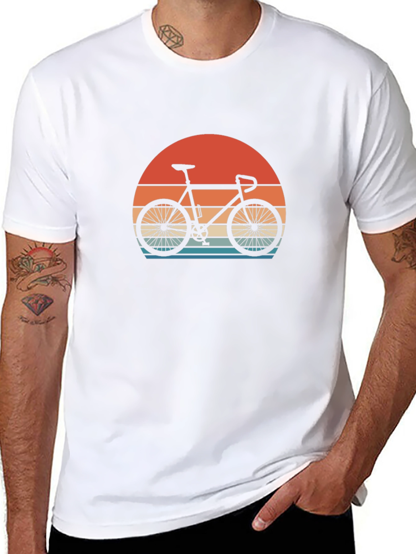 Retro Sunset Bike Graphic Tee