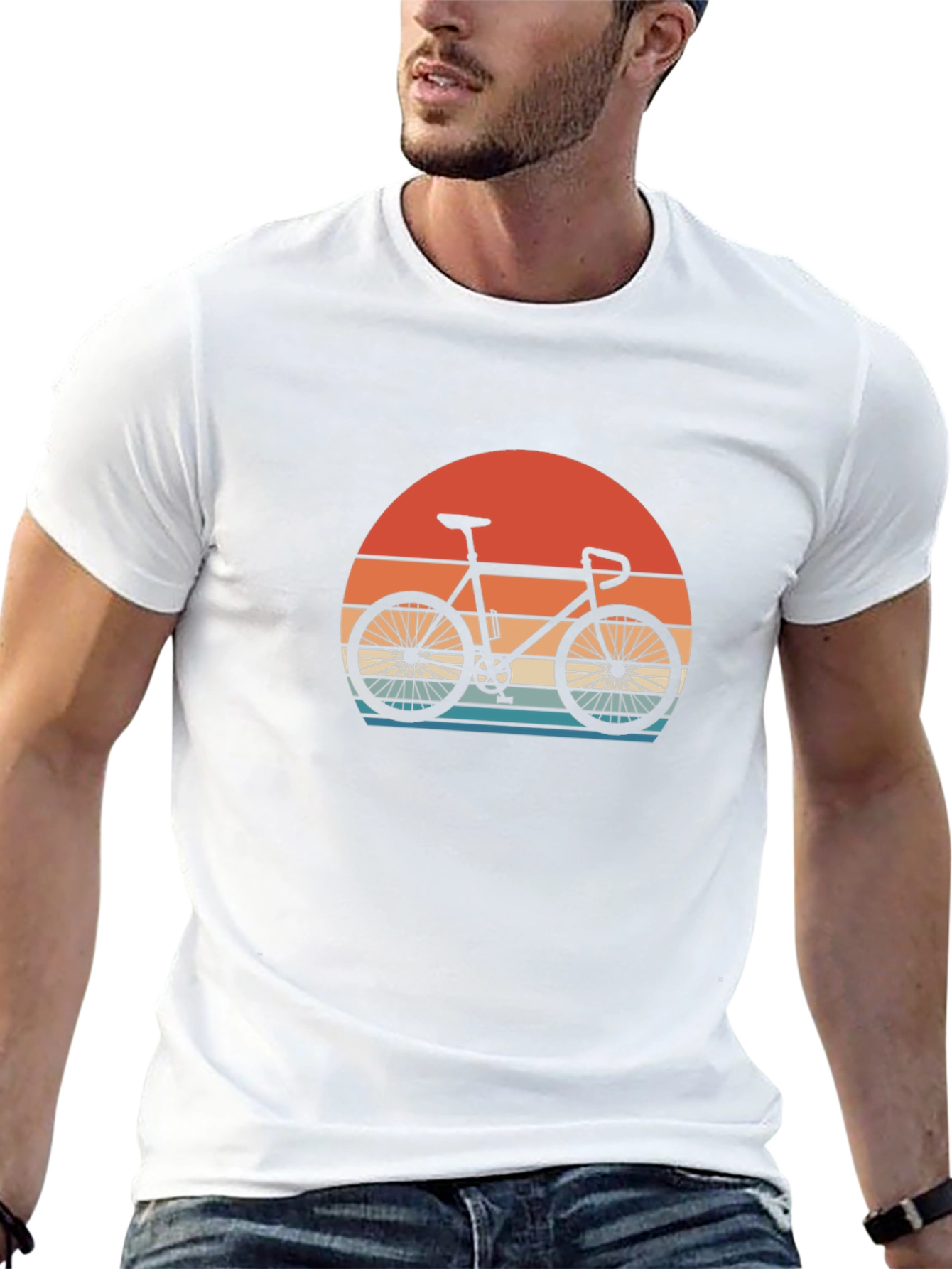 Retro Sunset Bike Graphic Tee