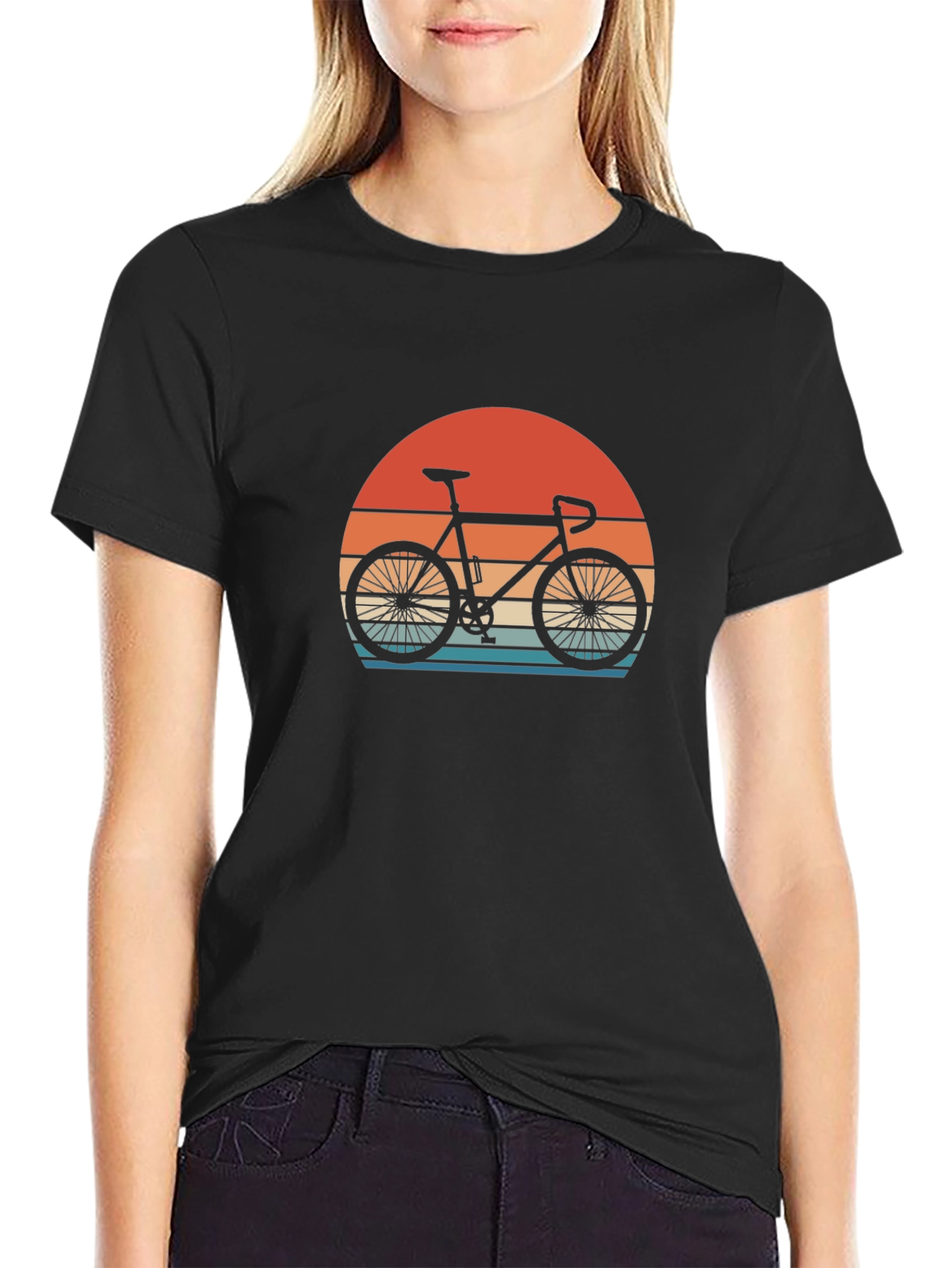 Retro Sunset Bike Graphic Tee