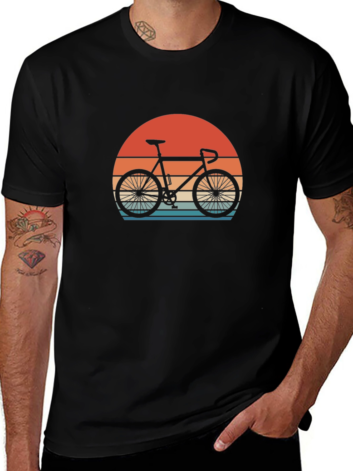 Retro Sunset Bike Graphic Tee