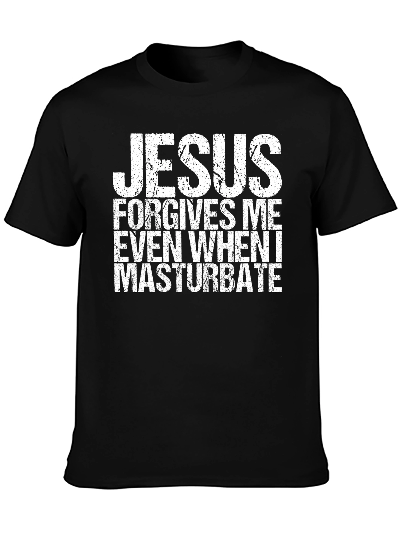 Jesus Forgives Me Black T-Shirt