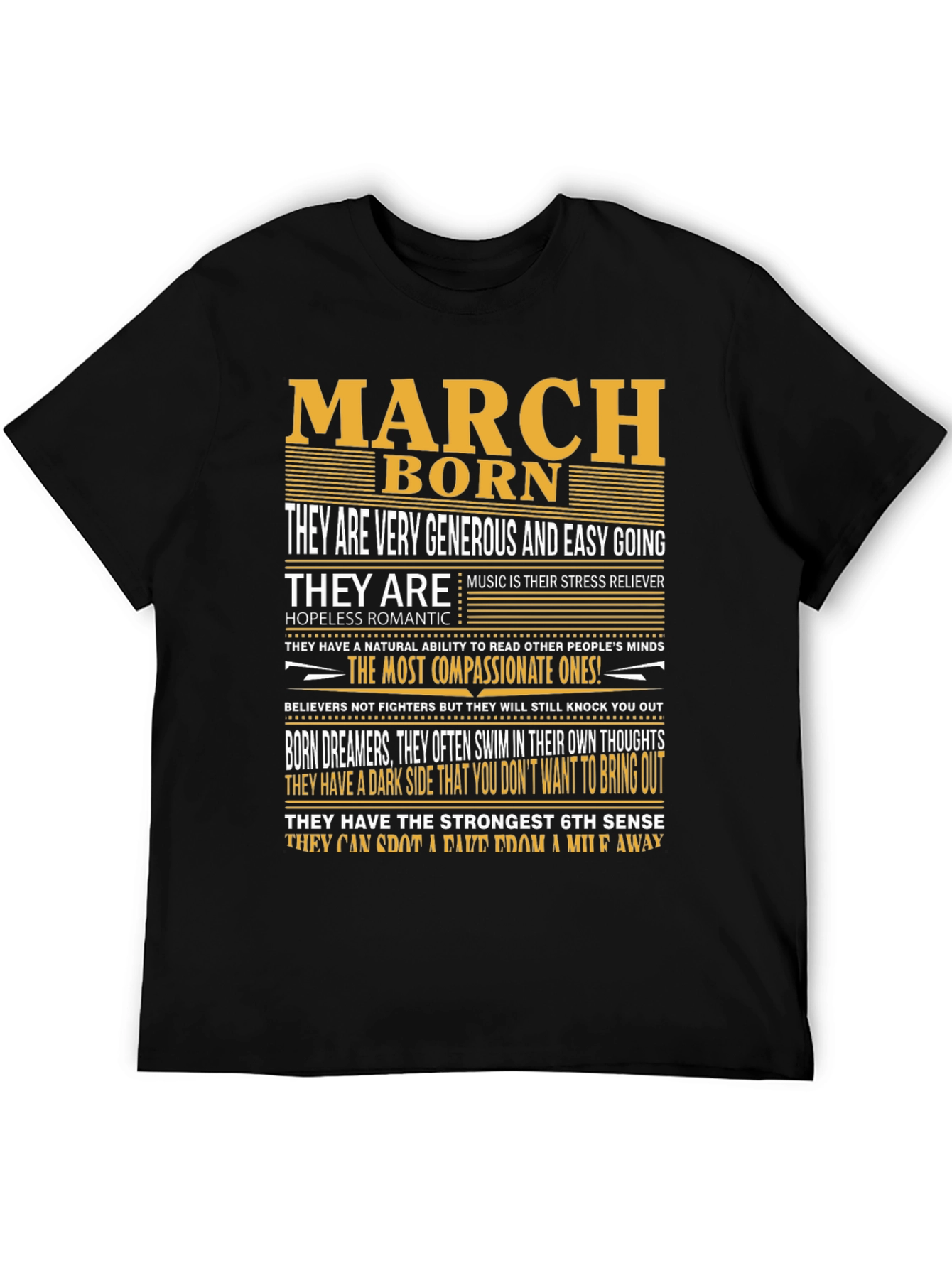 March Born Zodiac T-Shirt