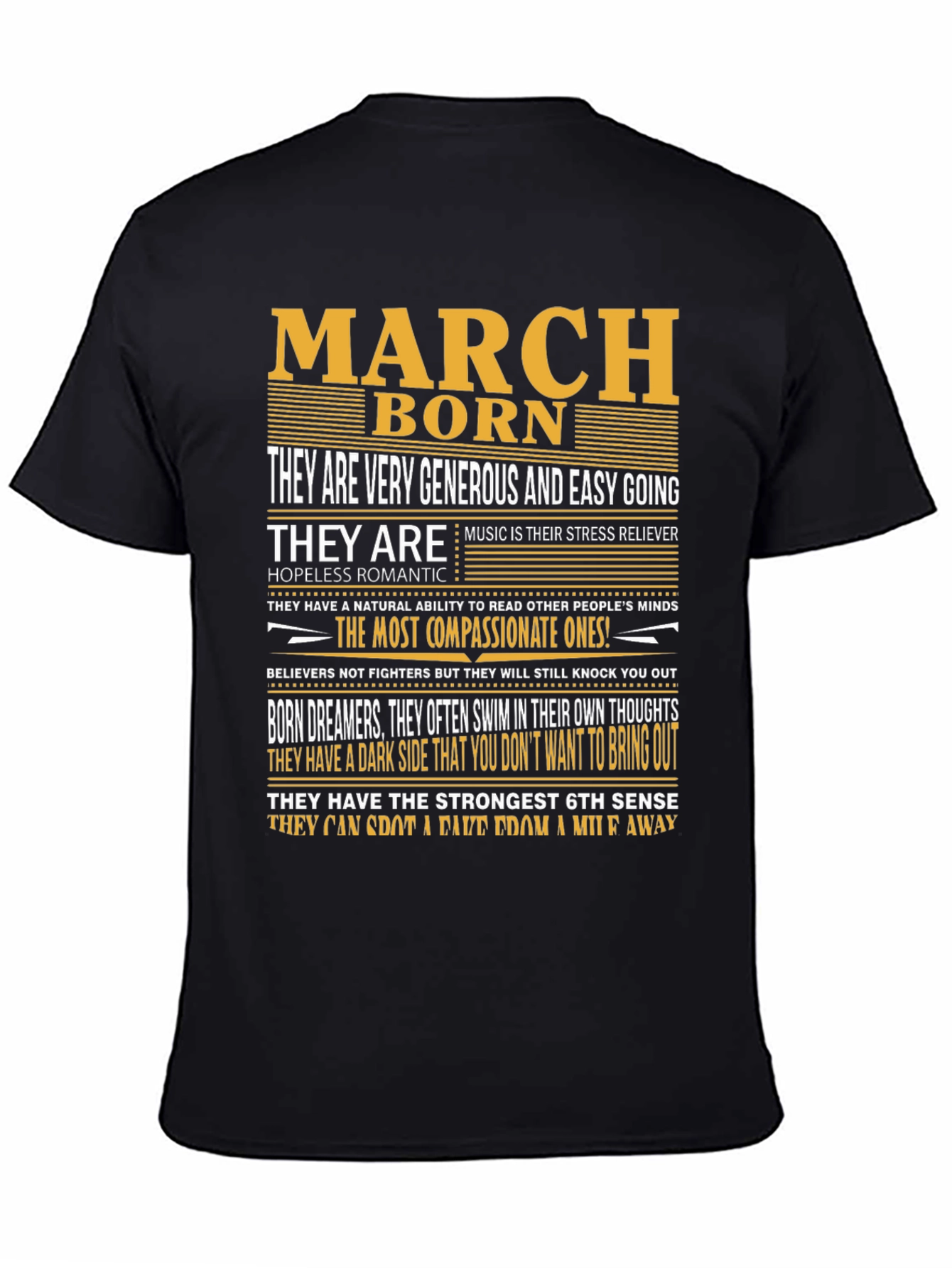 March Born Zodiac T-Shirt