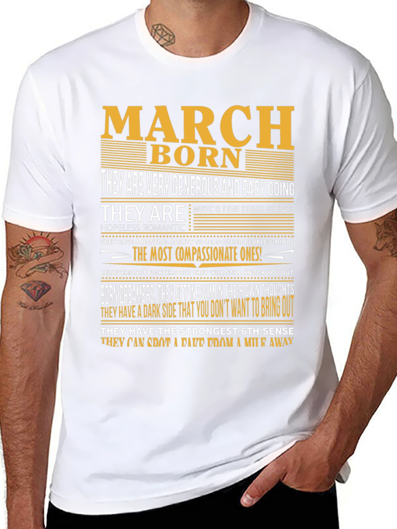 March Born Zodiac T-Shirt