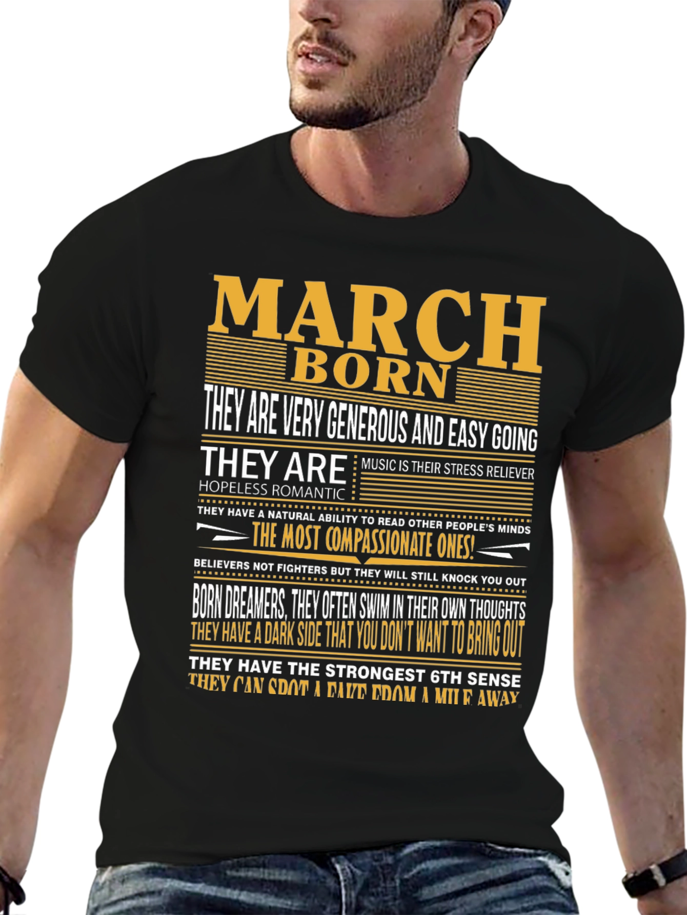 March Born Zodiac T-Shirt