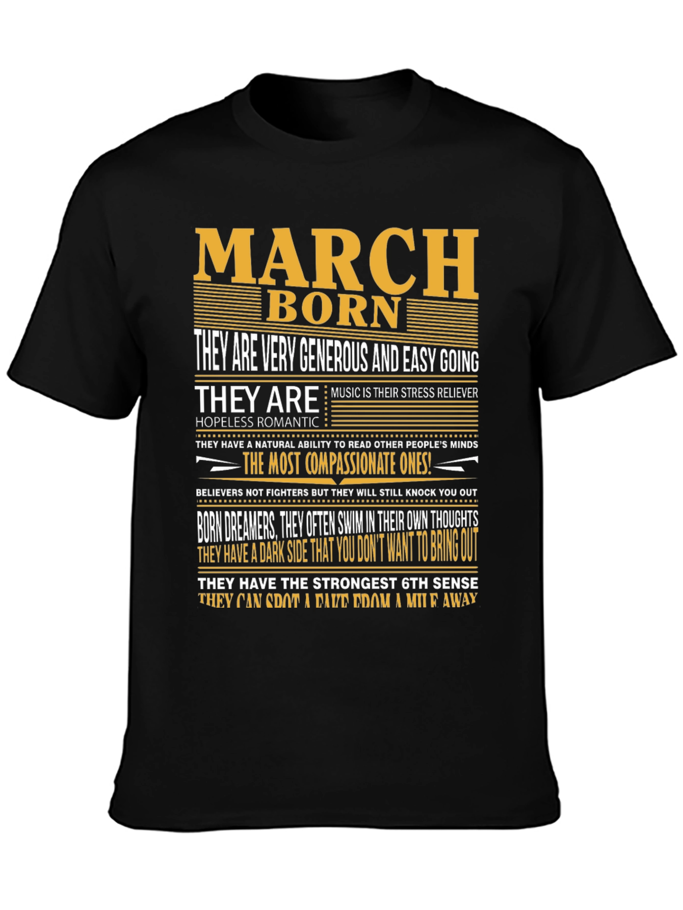 March Born Zodiac T-Shirt
