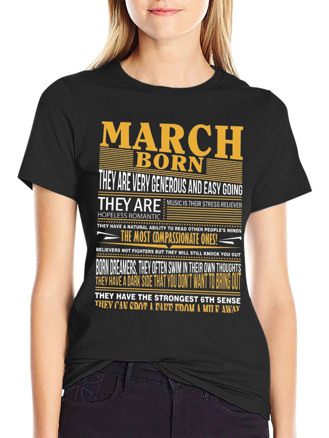 March Born Zodiac T-Shirt