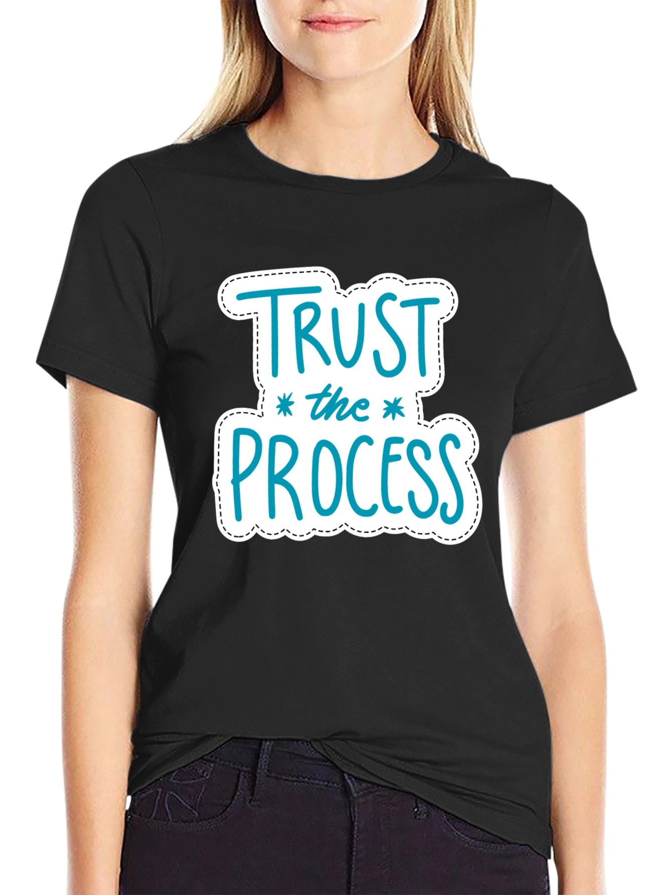 Trust the Process Graphic Tee - Motivational Black T-Shirt
