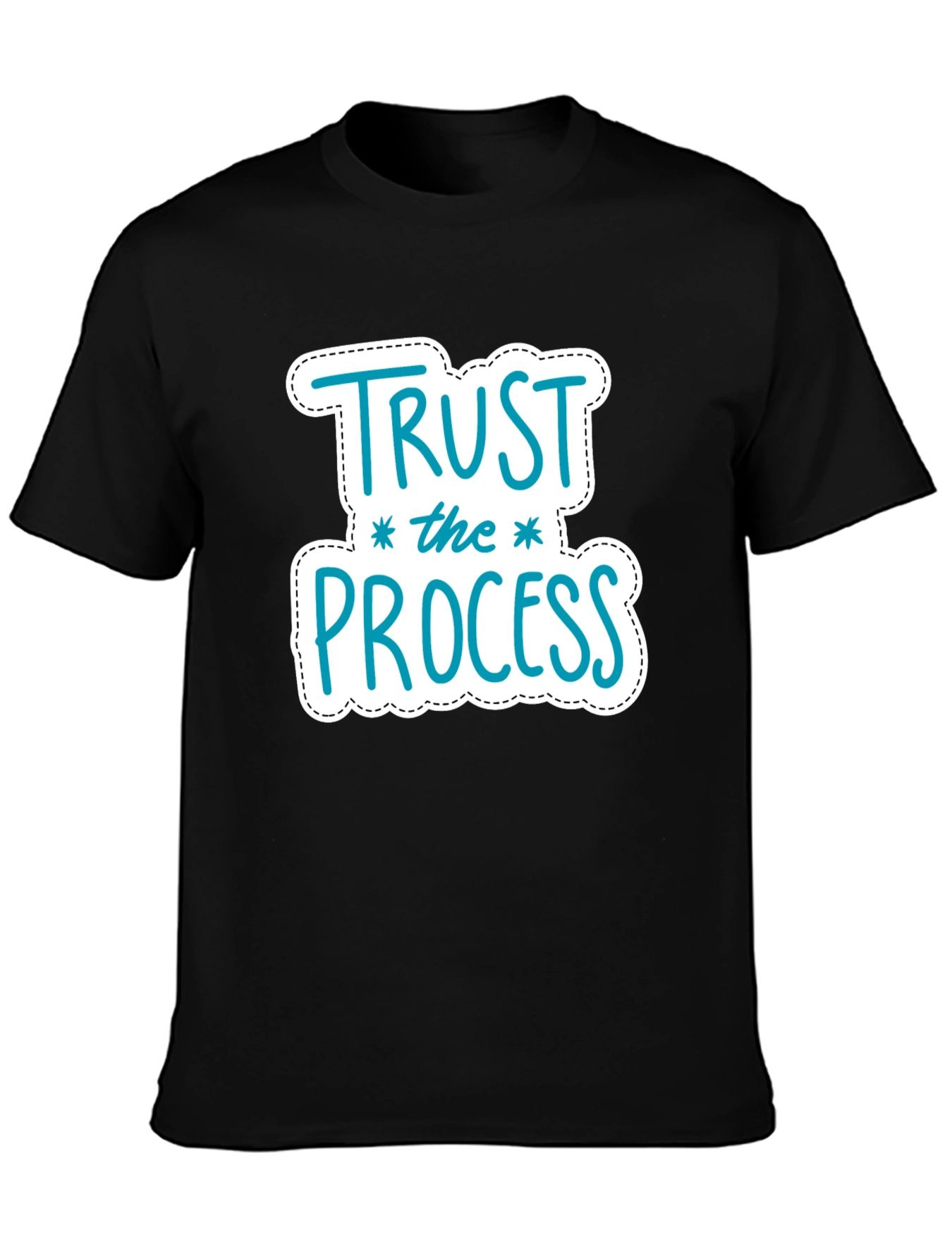 Trust the Process Graphic Tee - Motivational Black T-Shirt