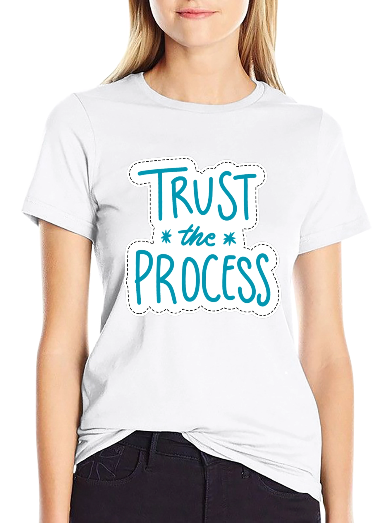 Trust the Process Graphic Tee - Motivational Black T-Shirt