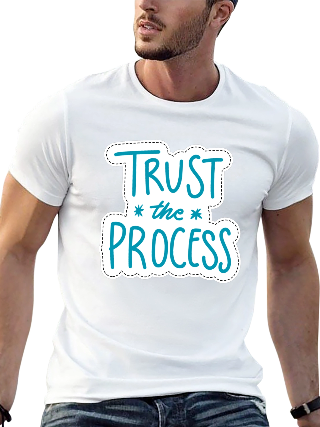 Trust the Process Graphic Tee - Motivational Black T-Shirt