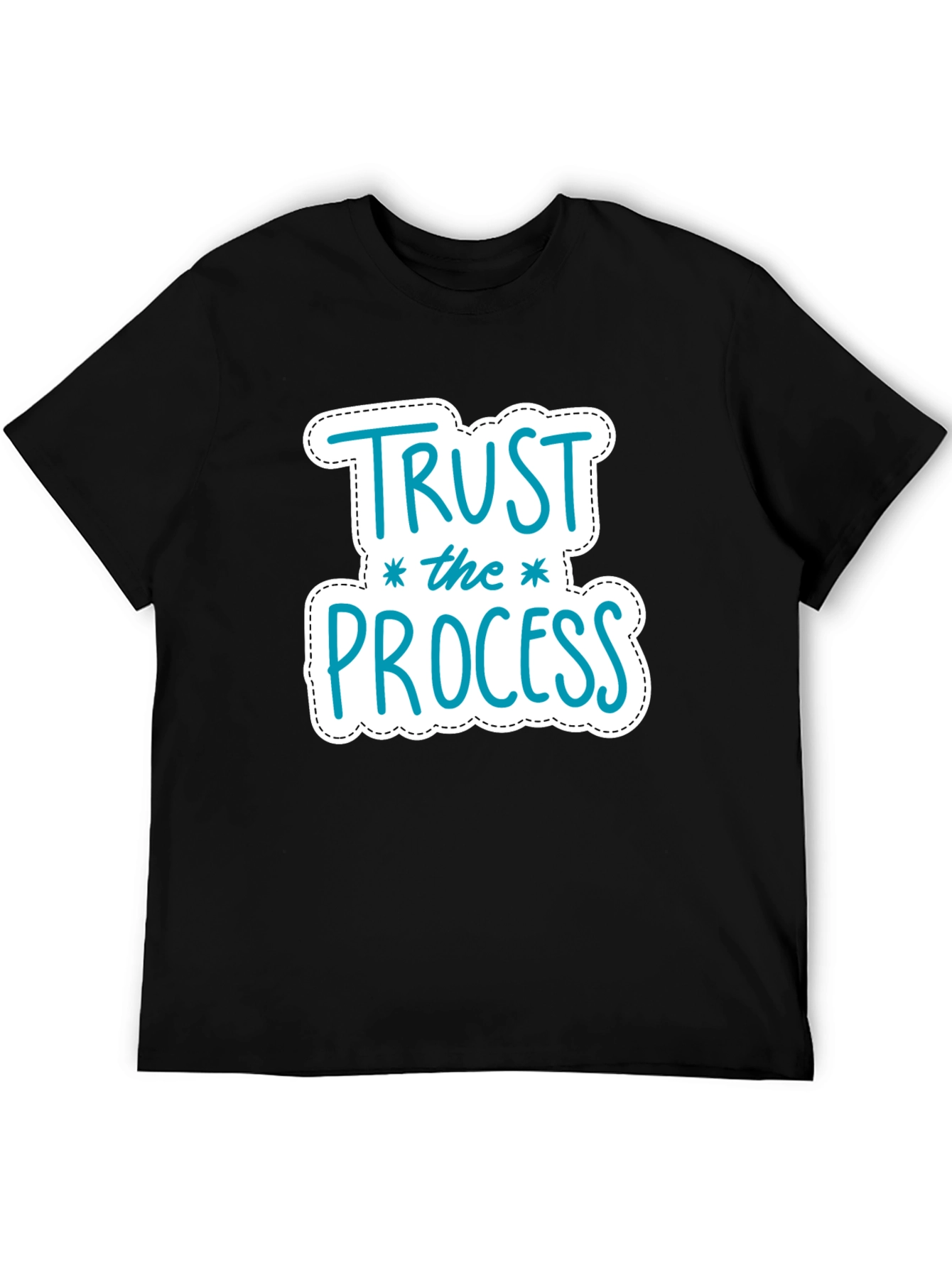 Trust the Process Graphic Tee - Motivational Black T-Shirt