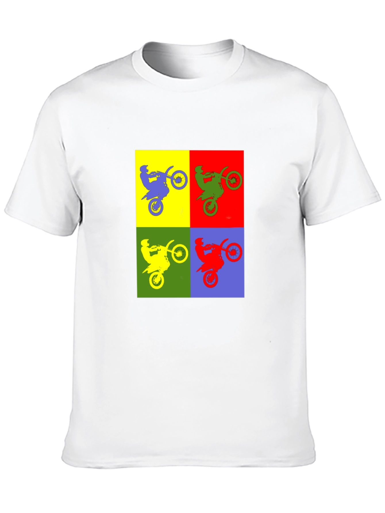 Motorcycle Pop Art T-Shirt - Black