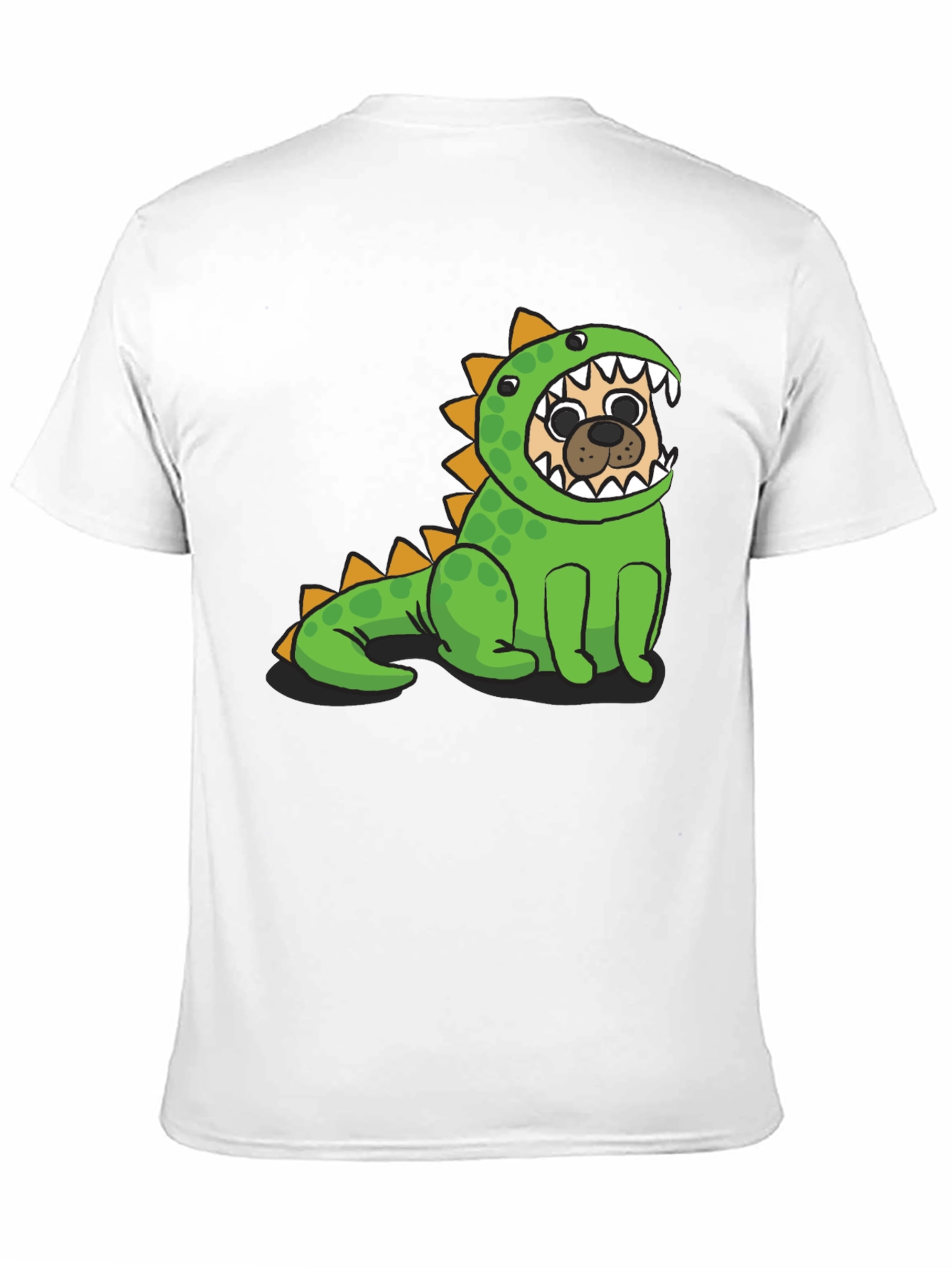 Pug in Dino Costume Graphic T-Shirt