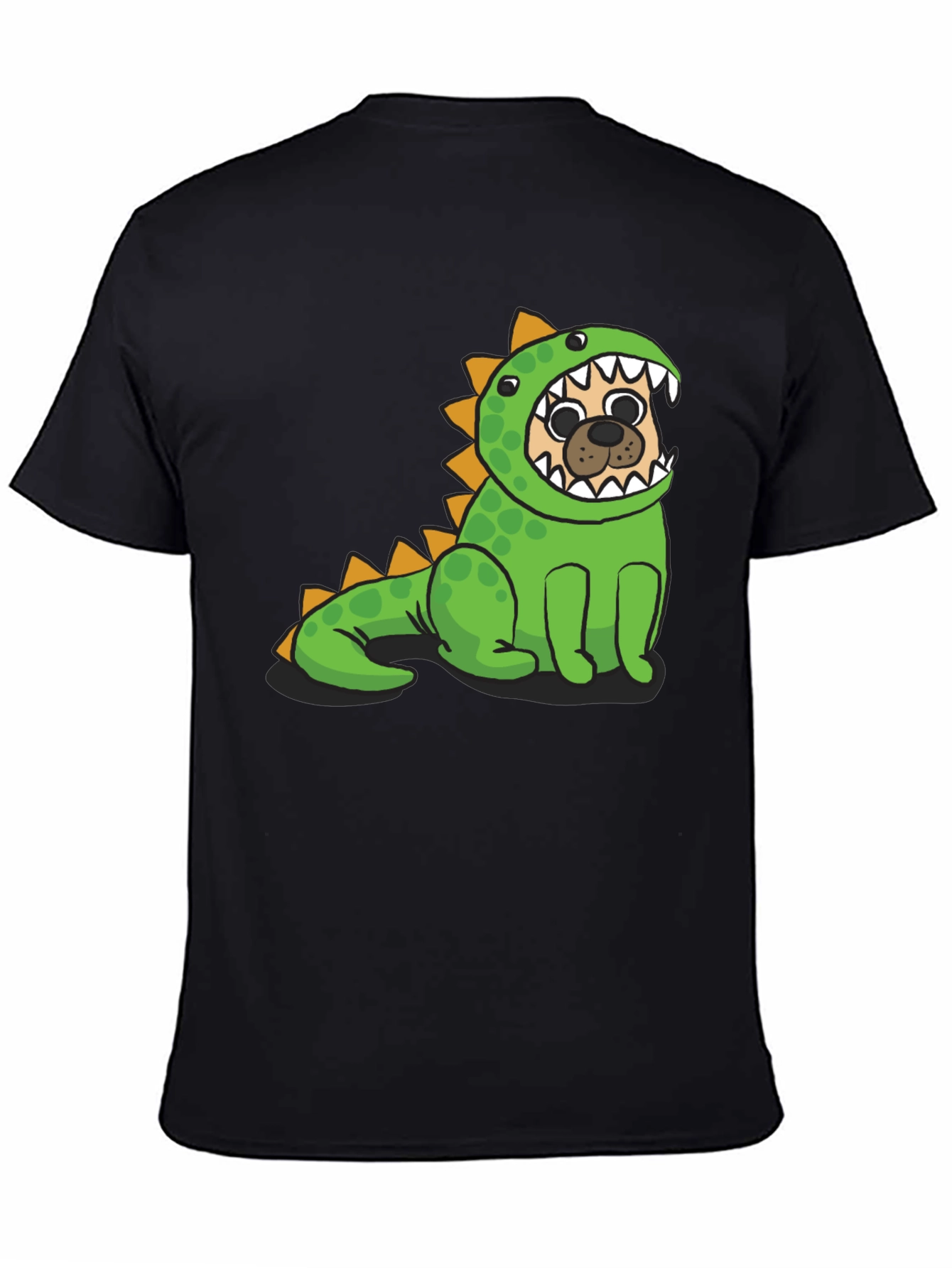 Pug in Dino Costume Graphic T-Shirt