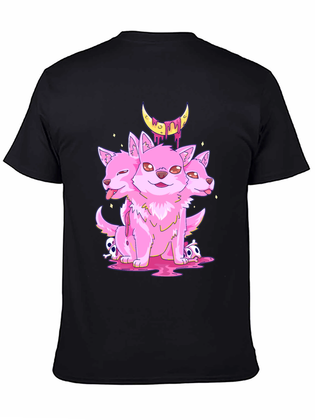 Three-Headed Puppy Moon Graphic Tee