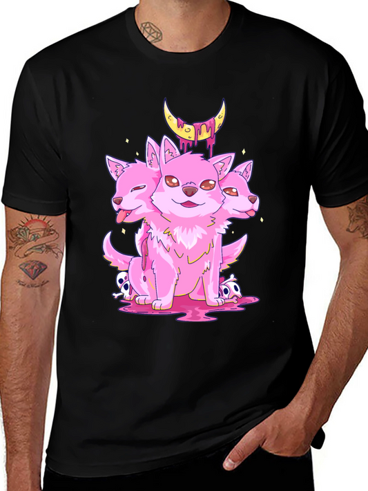 Three-Headed Puppy Moon Graphic Tee