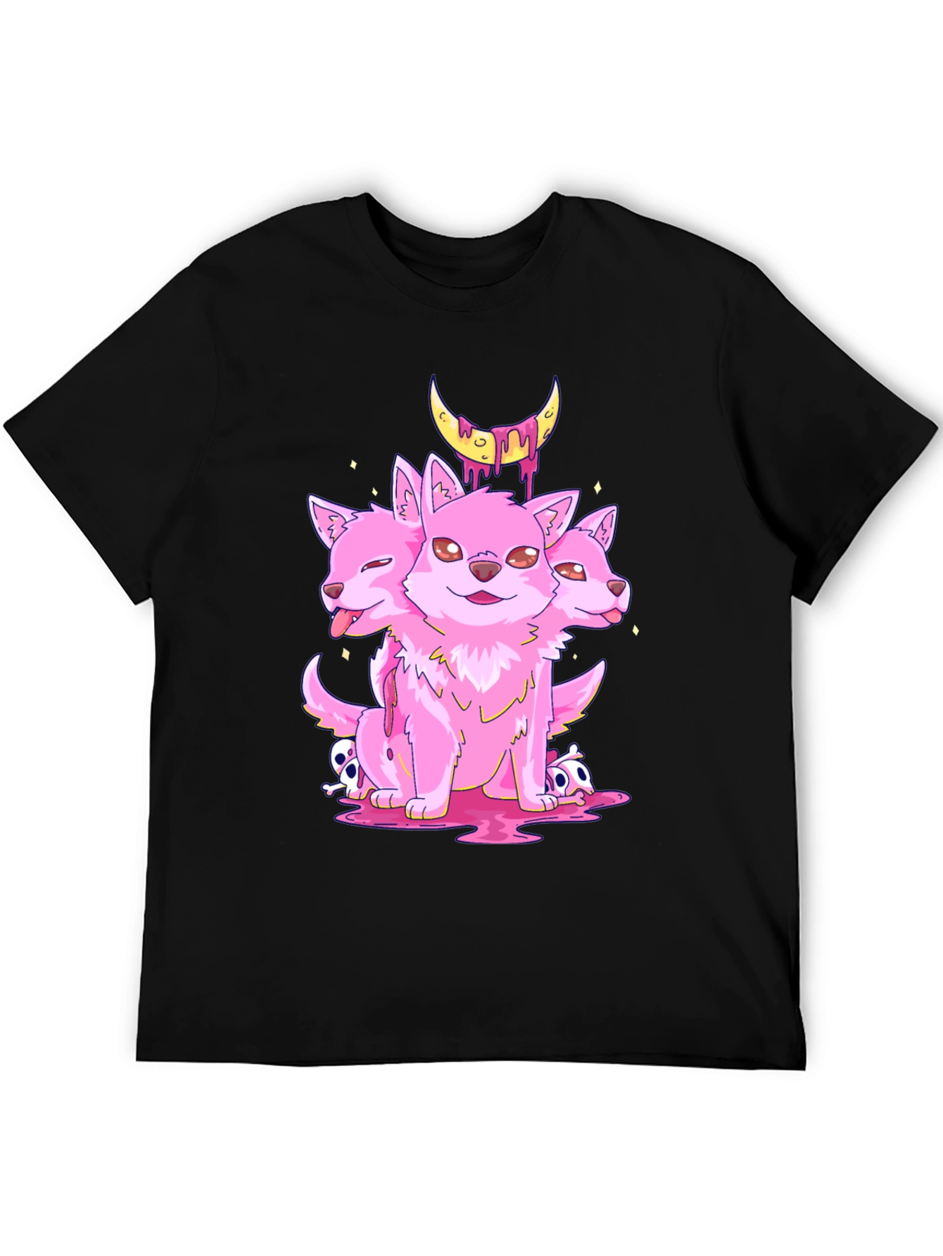 Three-Headed Puppy Moon Graphic Tee