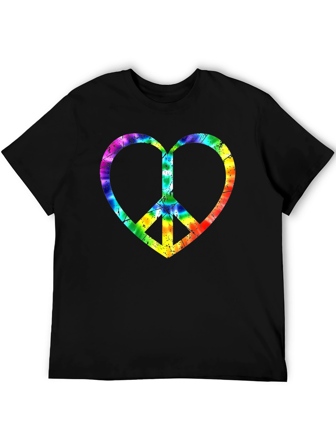 Peace Heart Tie-Dye Graphic Tee