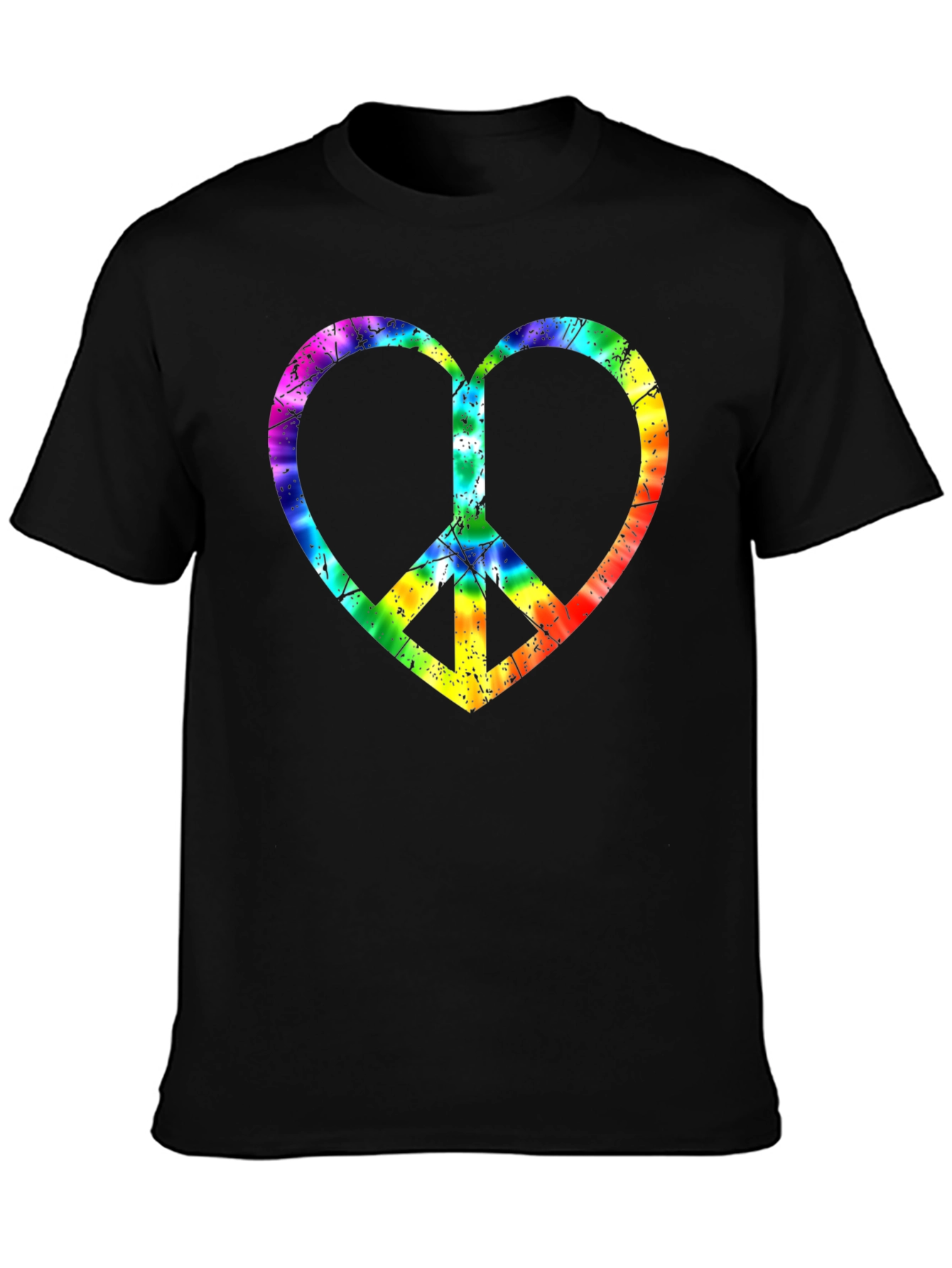 Peace Heart Tie-Dye Graphic Tee