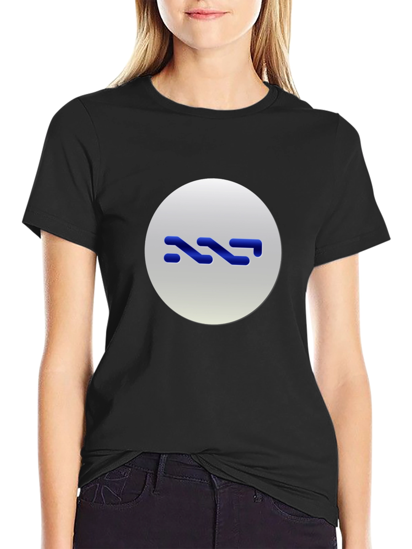 Modern Logo Graphic Tee - Black