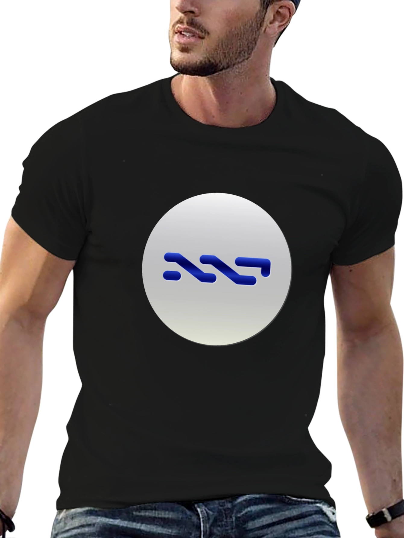 Modern Logo Graphic Tee - Black