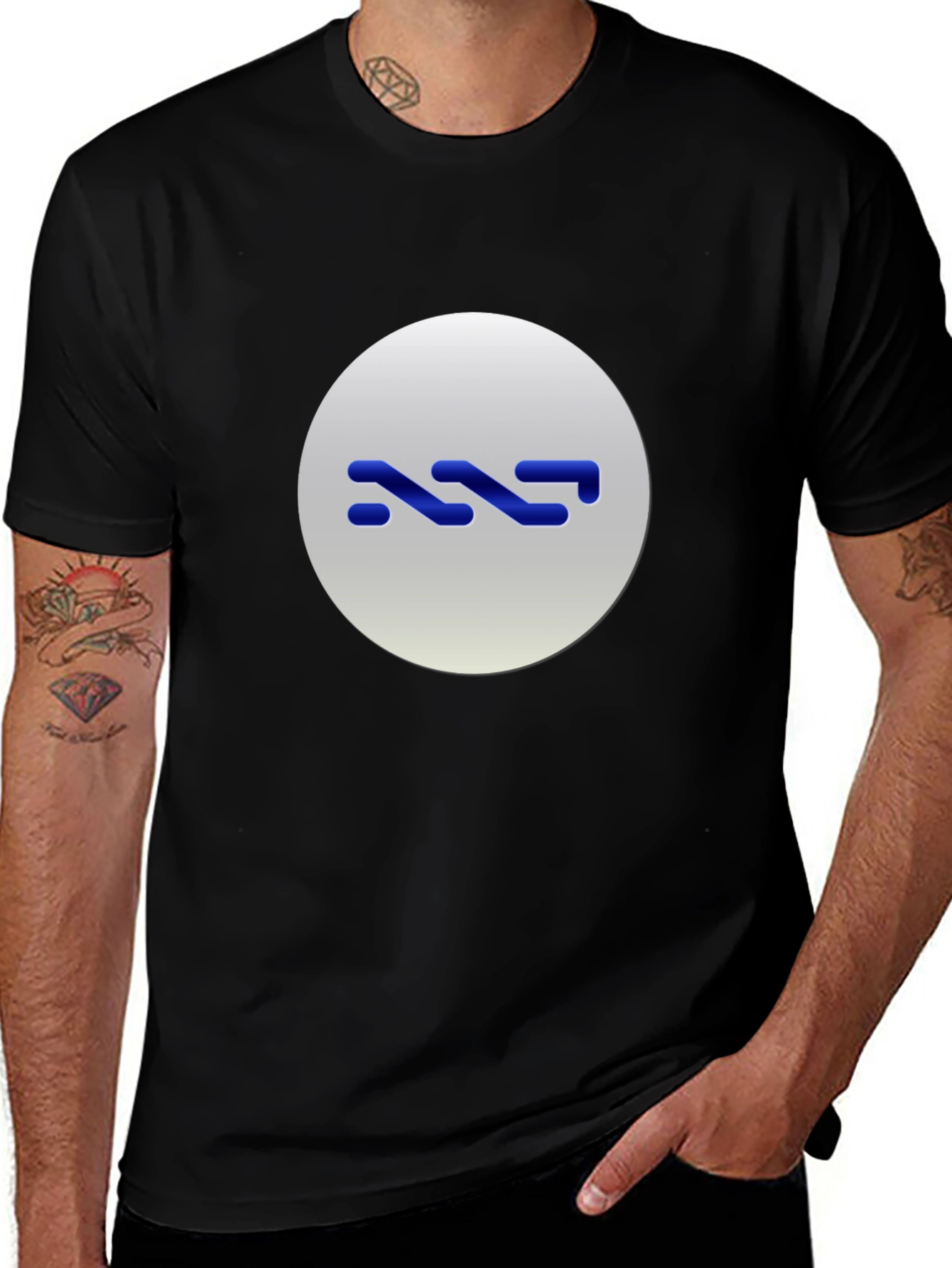 Modern Logo Graphic Tee - Black