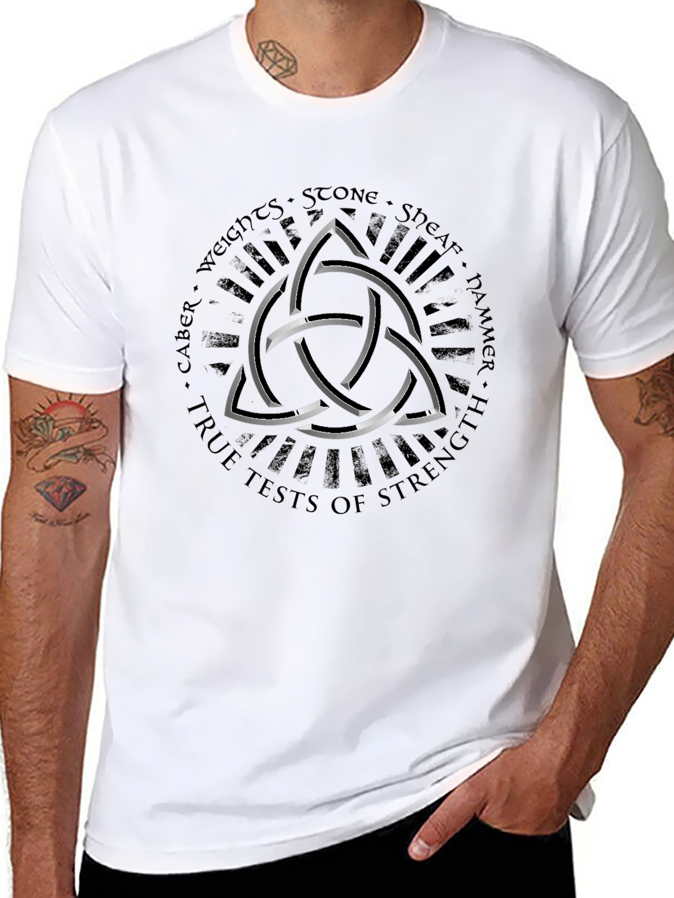 True Tests of Strength Celtic Knot Black T-Shirt