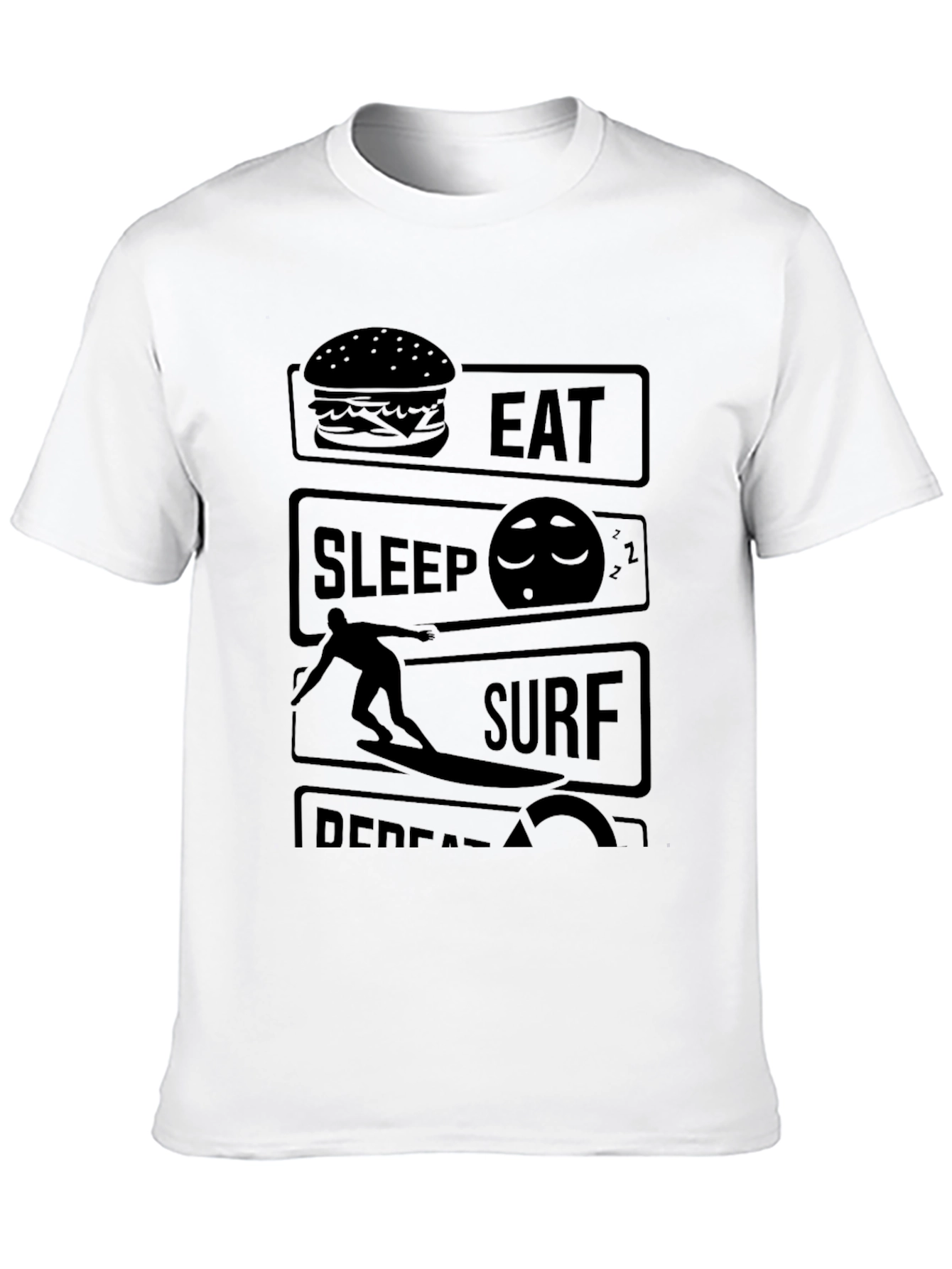Eat Sleep Surf Repeat Graphic Tee