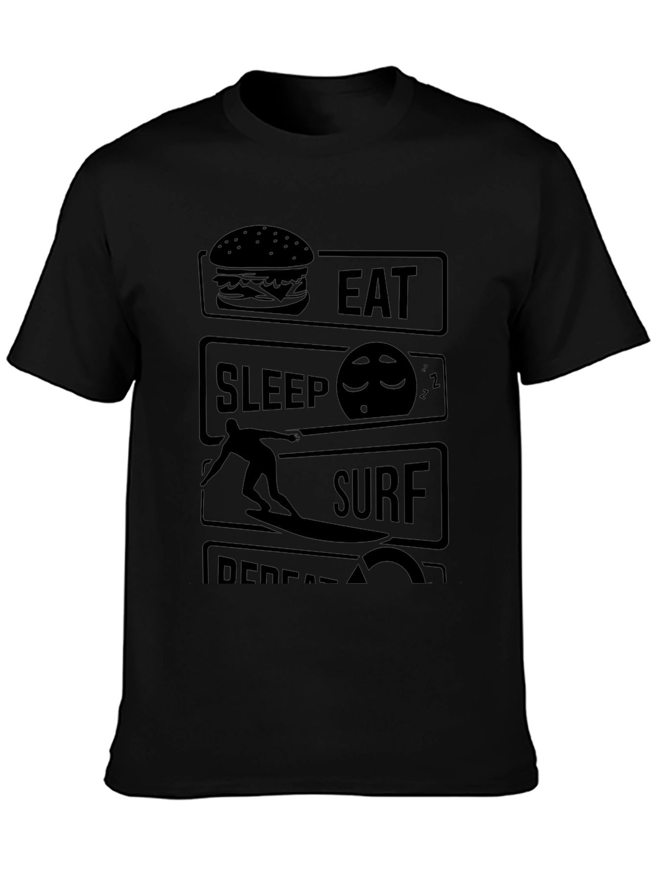 Eat Sleep Surf Repeat Graphic Tee