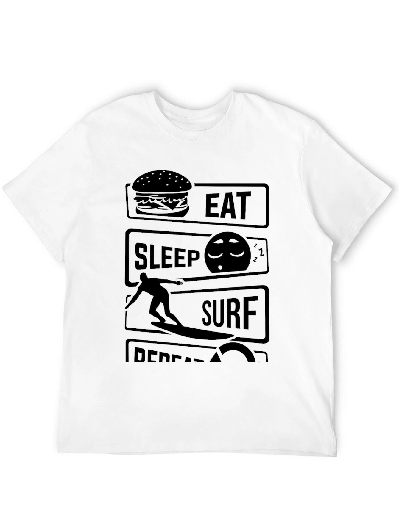 Eat Sleep Surf Repeat Graphic Tee