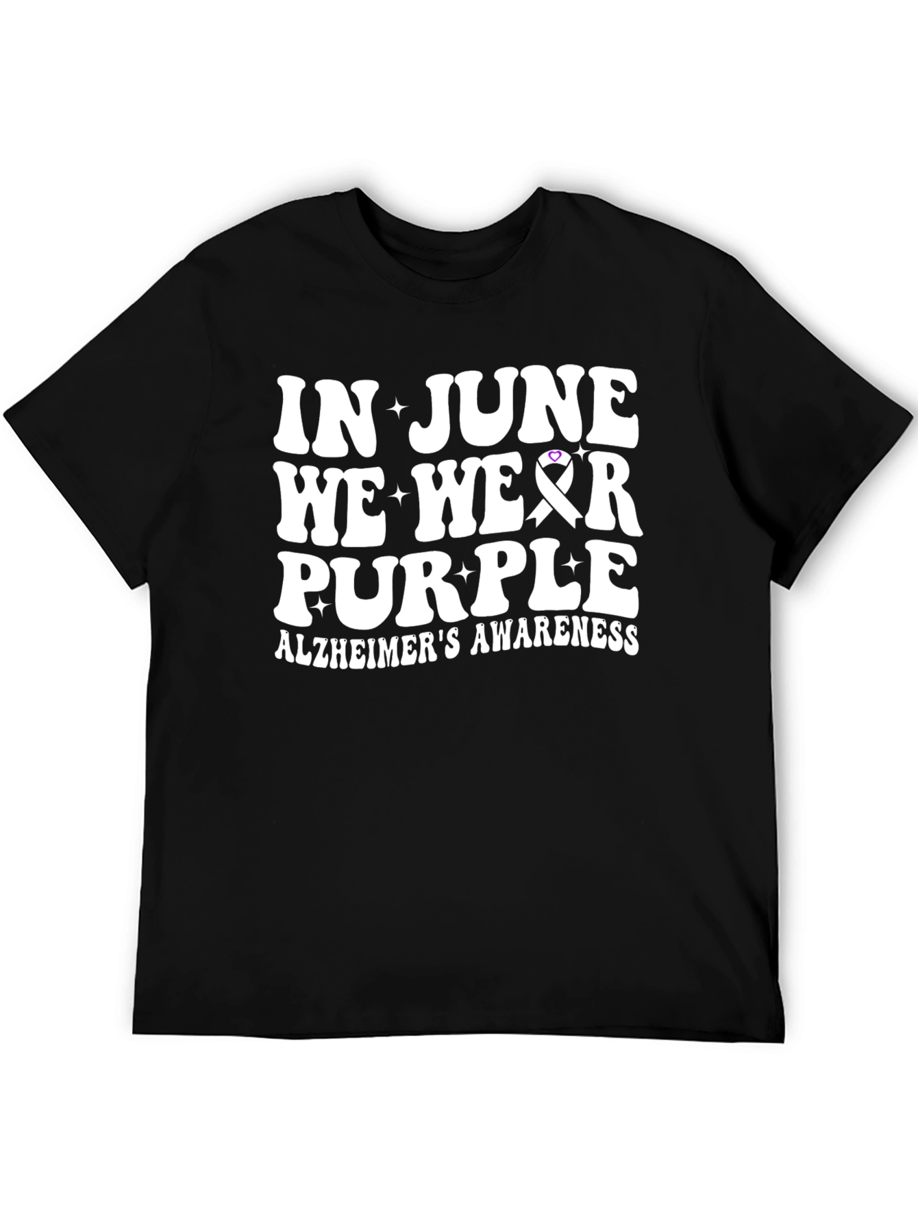 Alzheimers Awareness Purple Ribbon T-Shirt