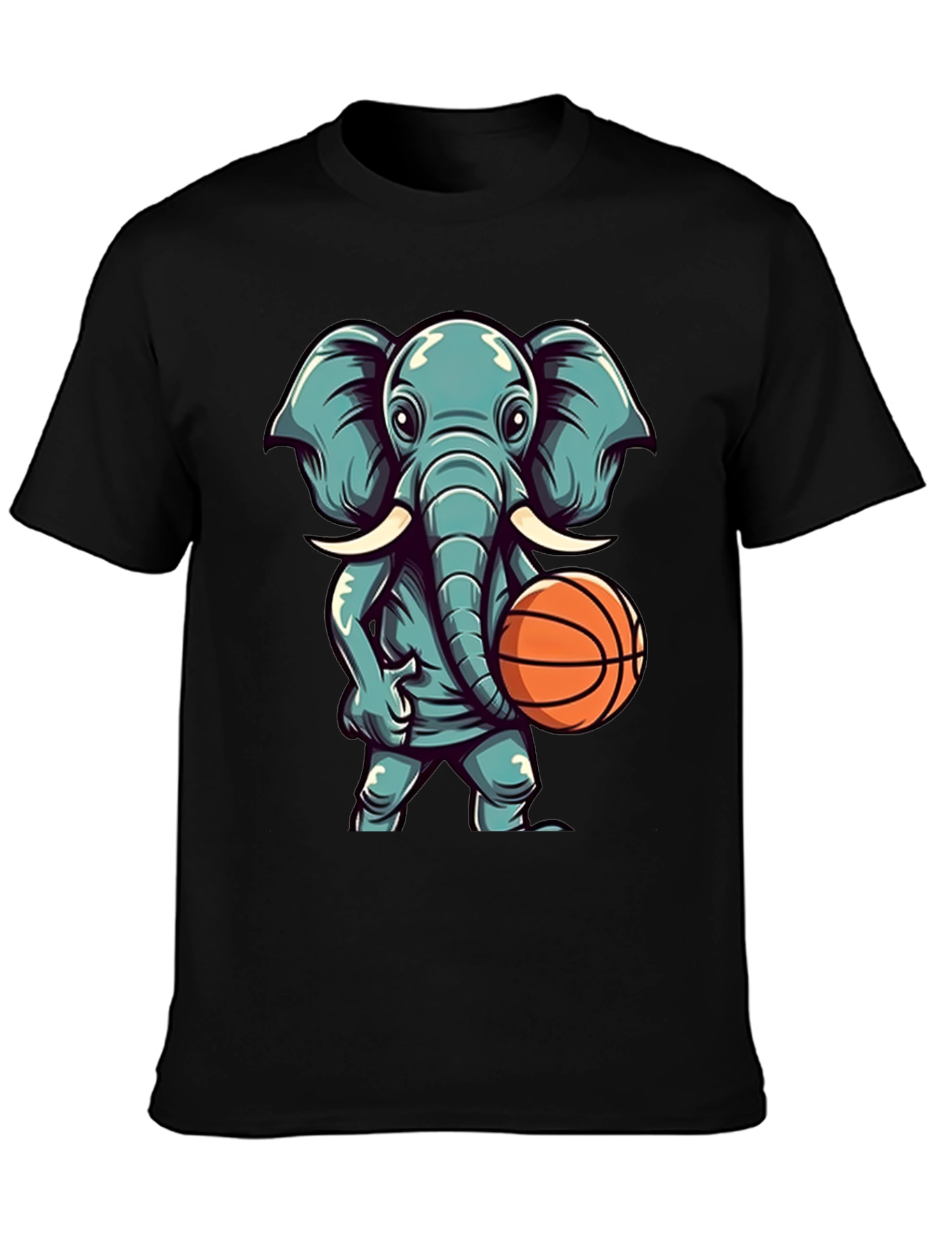 Elephant Basketball Graphic T-Shirt